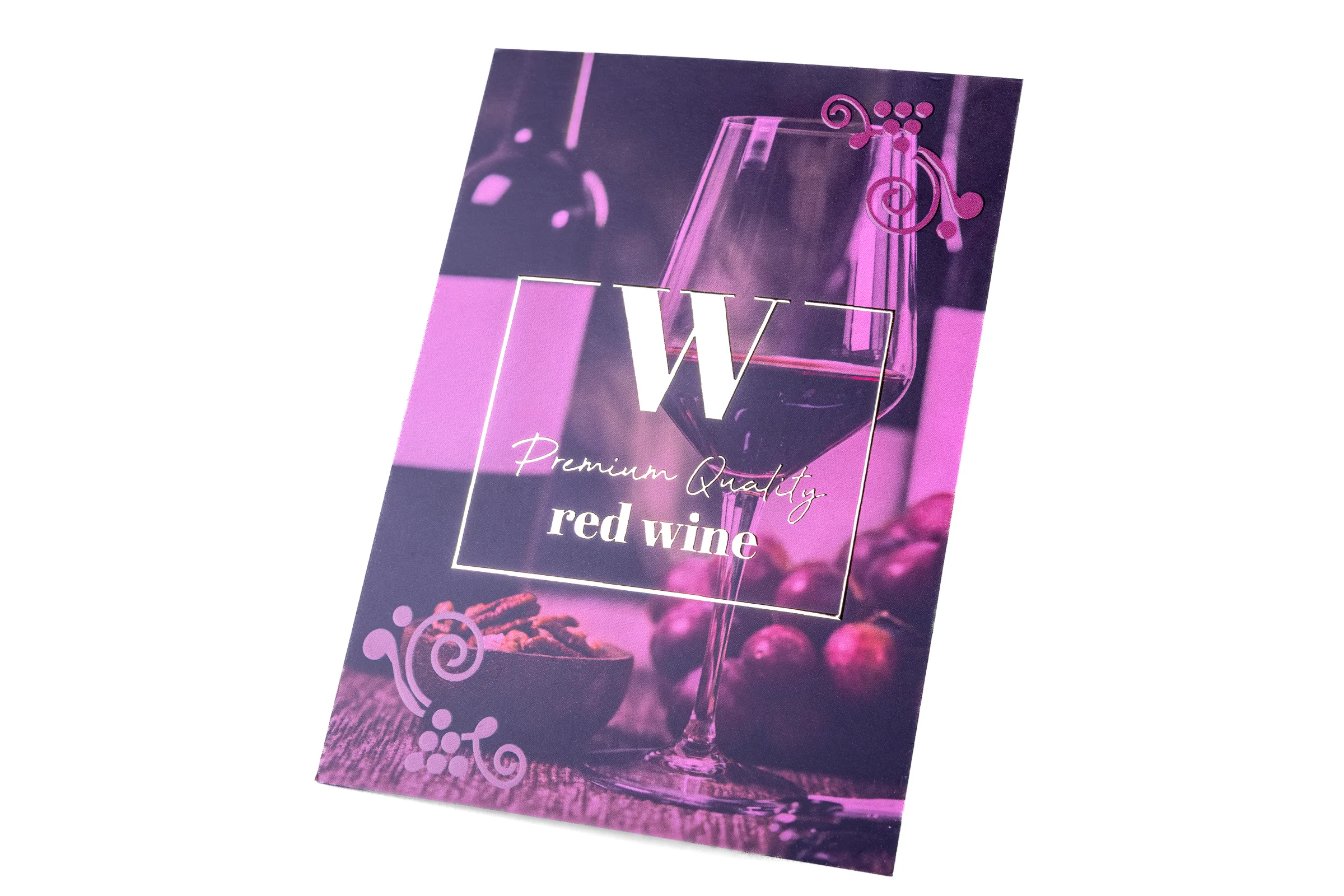 Ulotki cięte Premium - lakier wybiórczy UV + złocenie 3D