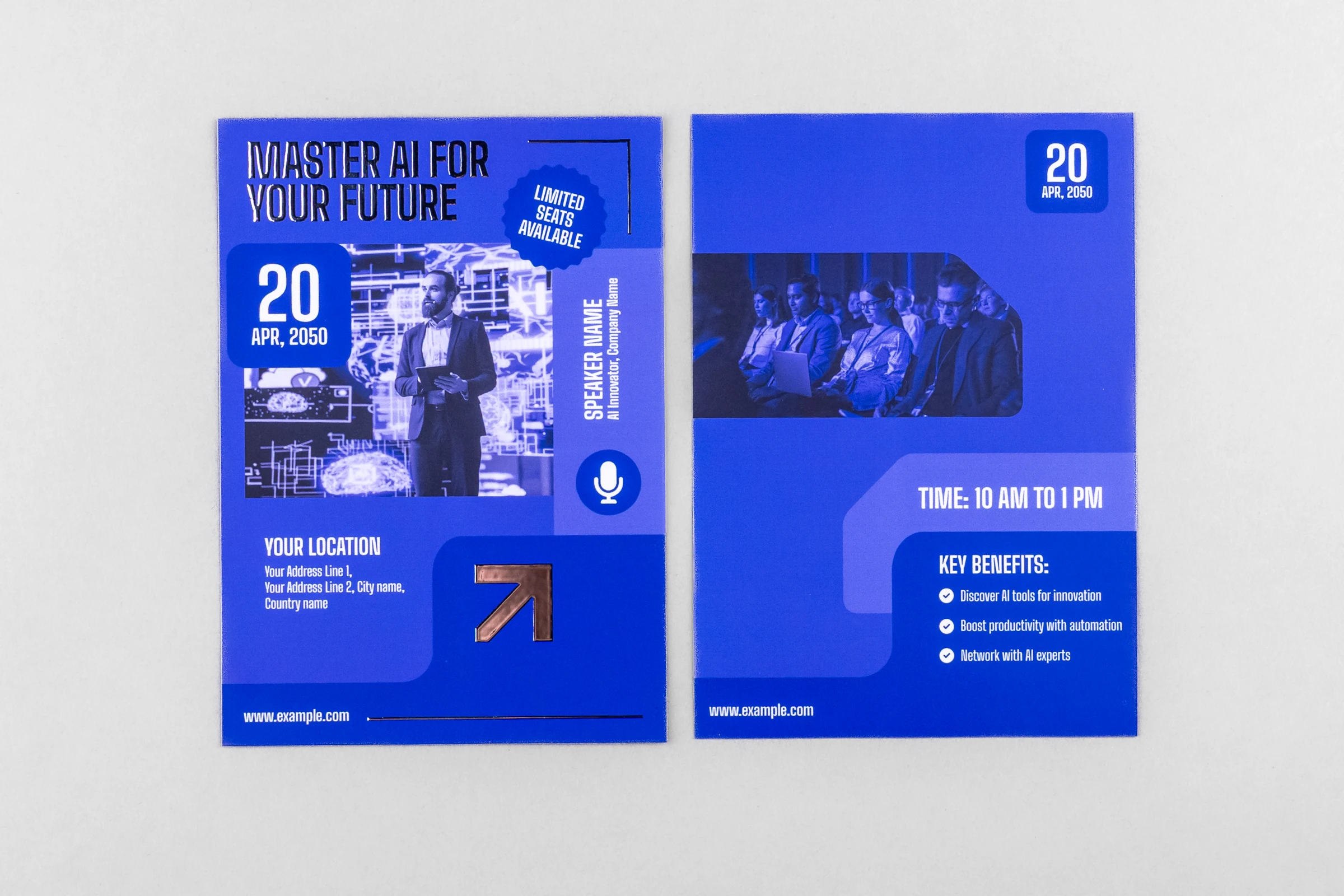 Ulotki cięte Premium folia srebrna 3D