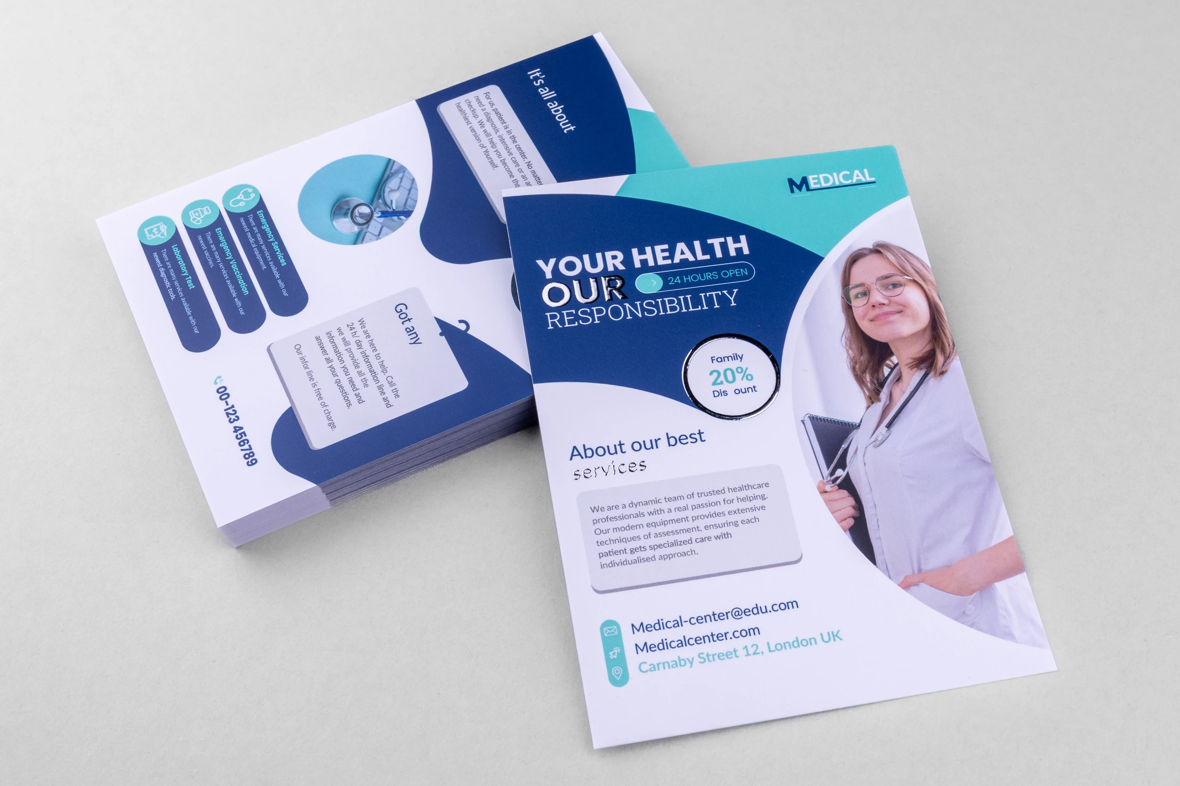 Ulotki cięte Premium folia srebrna 3D