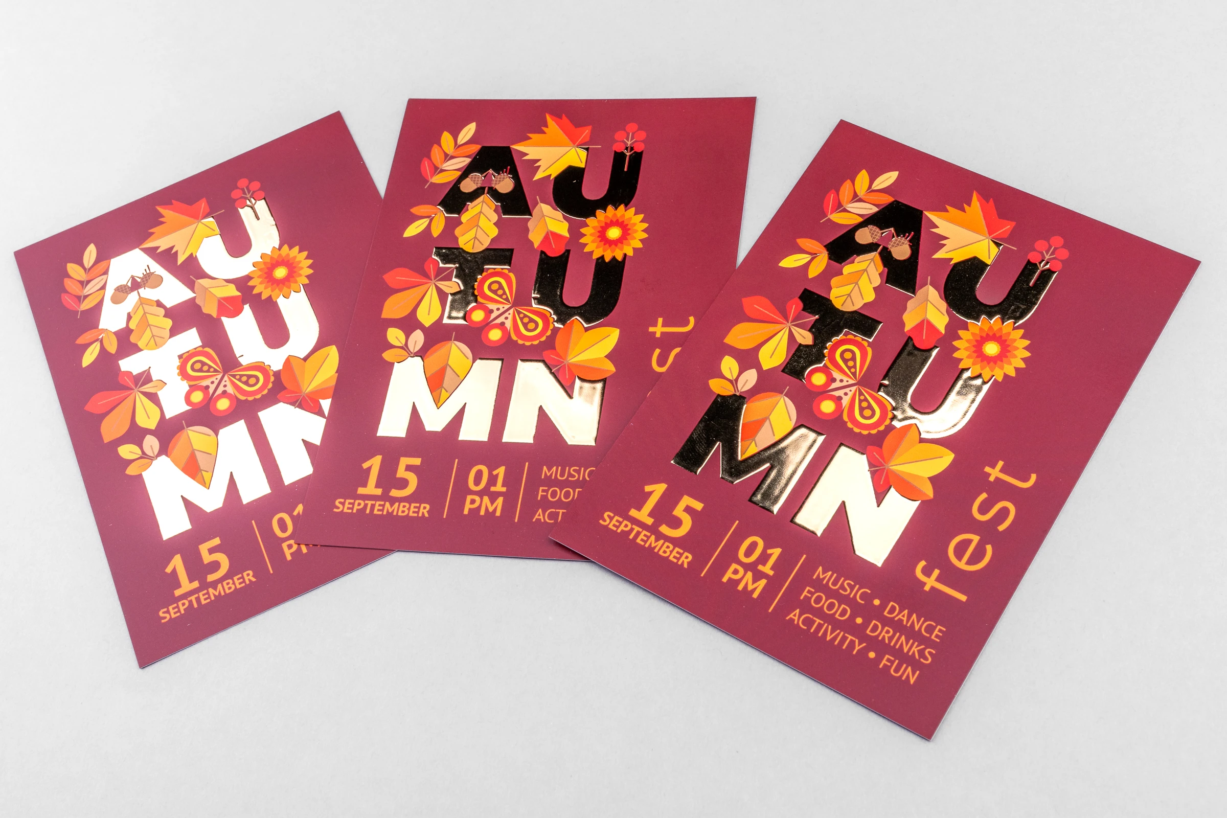 Ulotki cięte złota folia Premium 3D