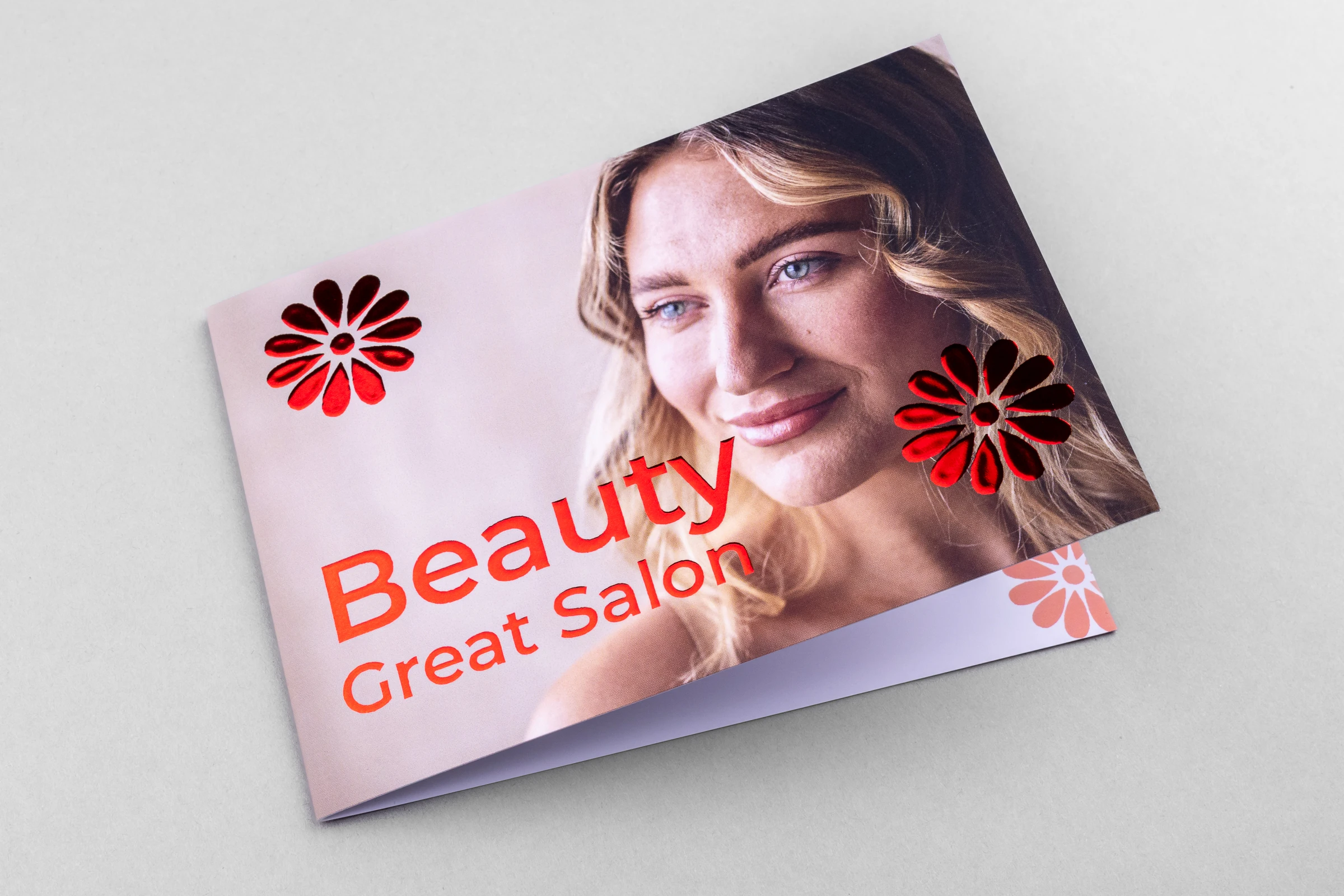 Ulotki składane folia czerowna Premium 3D