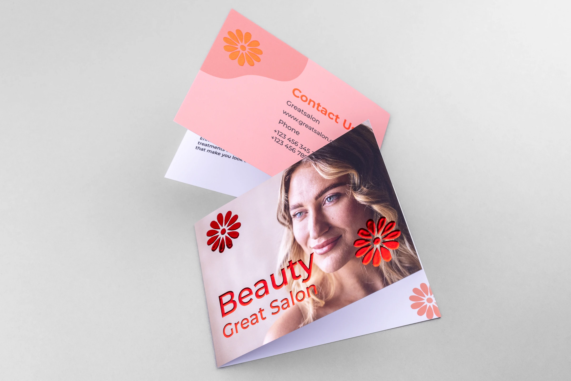 Ulotki składane folia czerowna Premium 3D