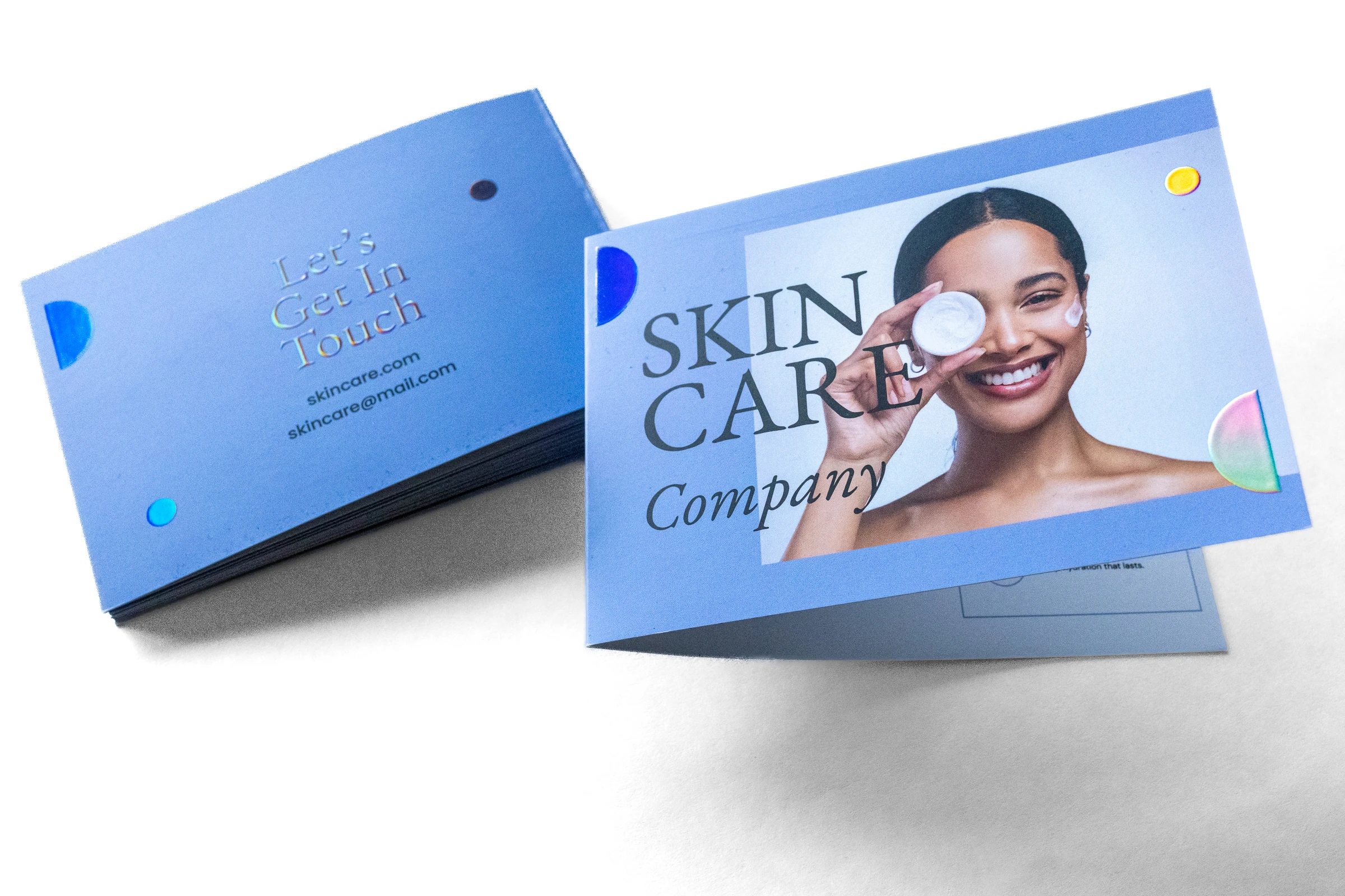 Ulotki składane folia holograficzna Premium 3D