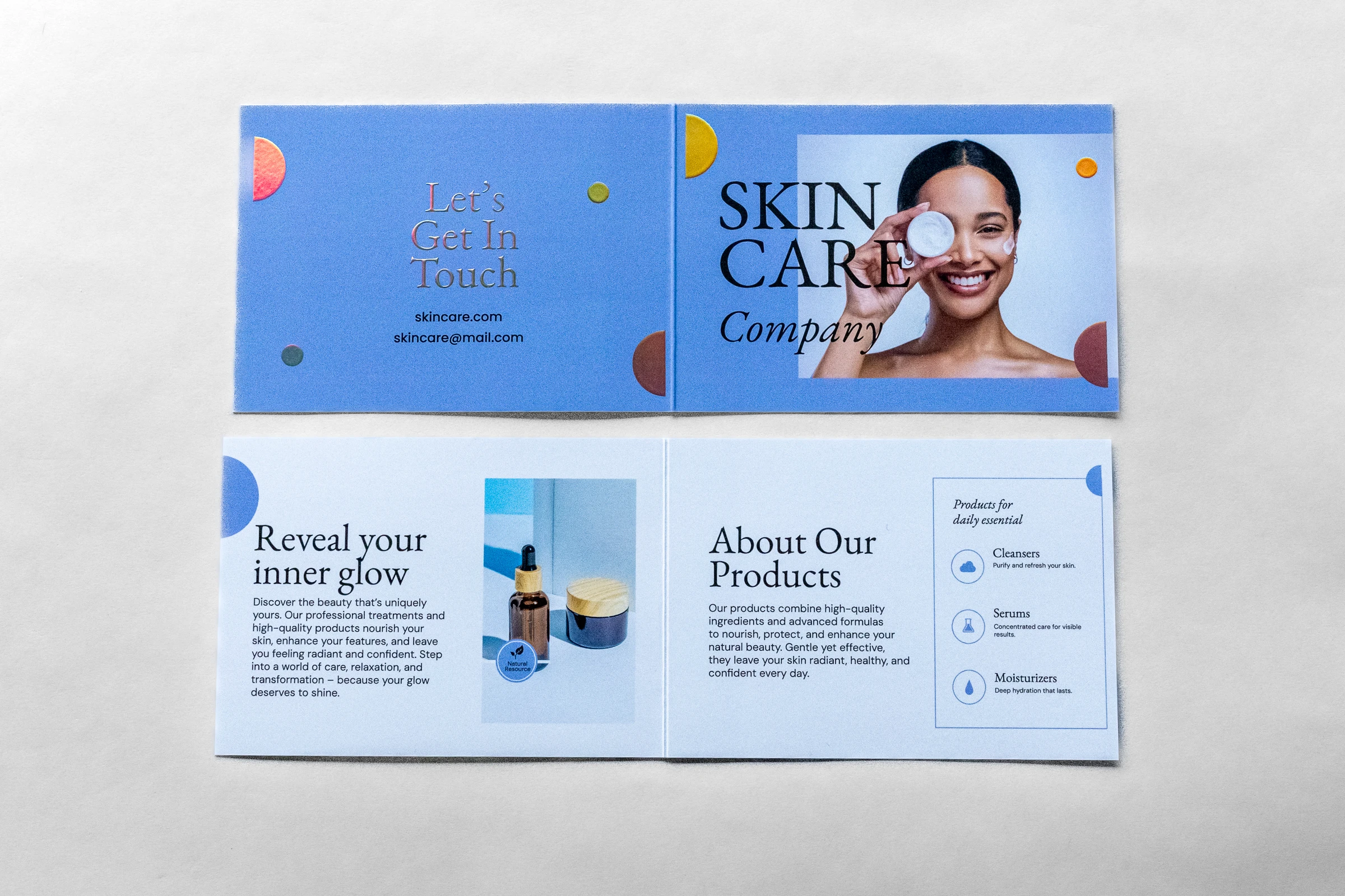 Ulotki składane folia holograficzna Premium 3D