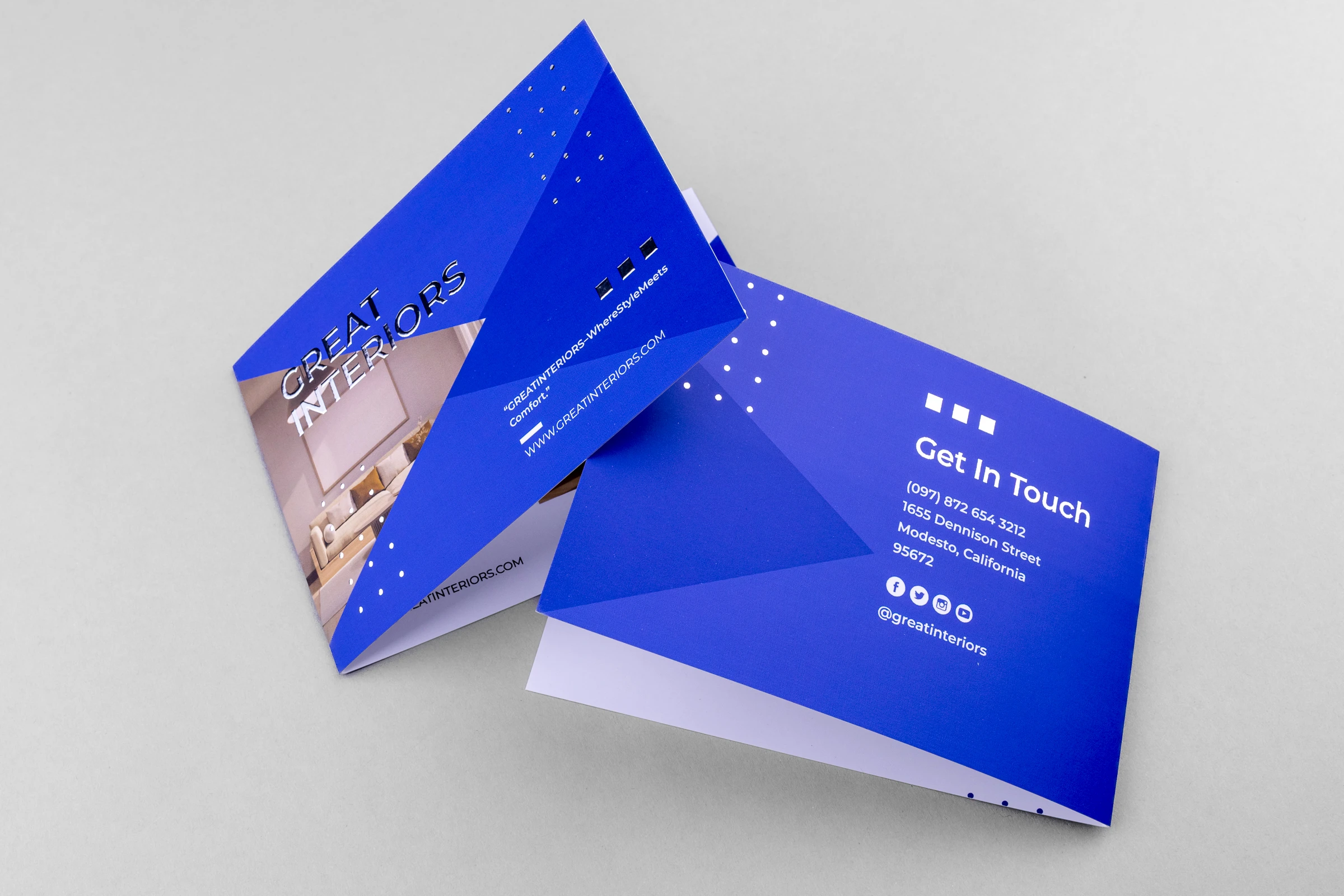 Ulotki składane folia srebrna Premium 3D