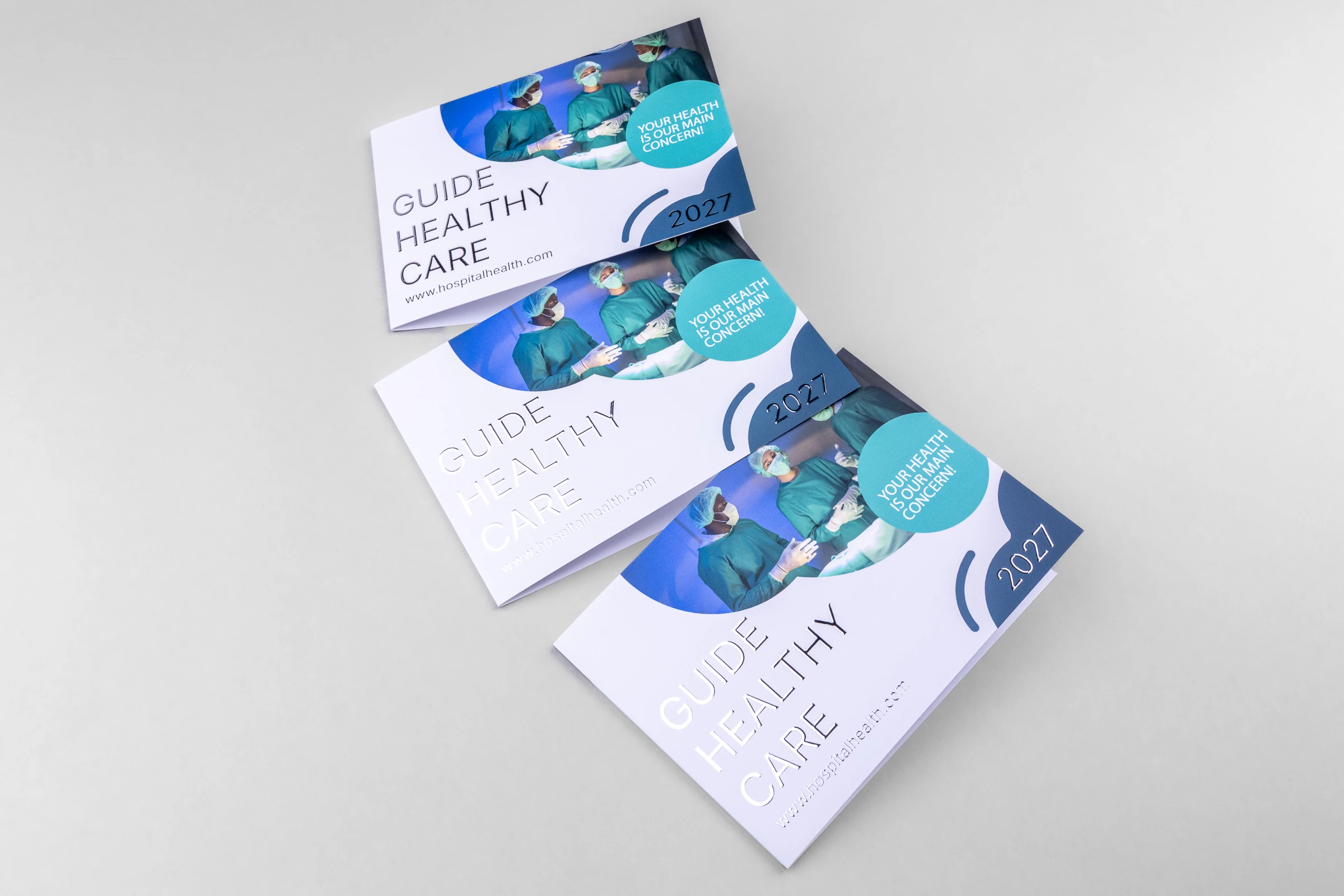 Ulotki składane folia srebrna Premium 3D