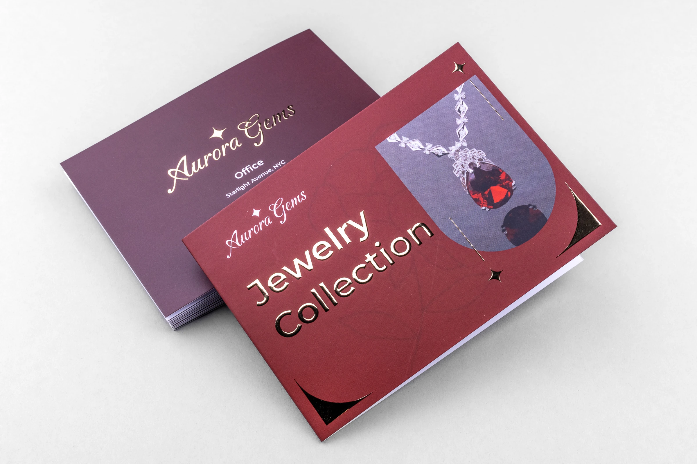 Ulotki składane folia złota Premium 3D