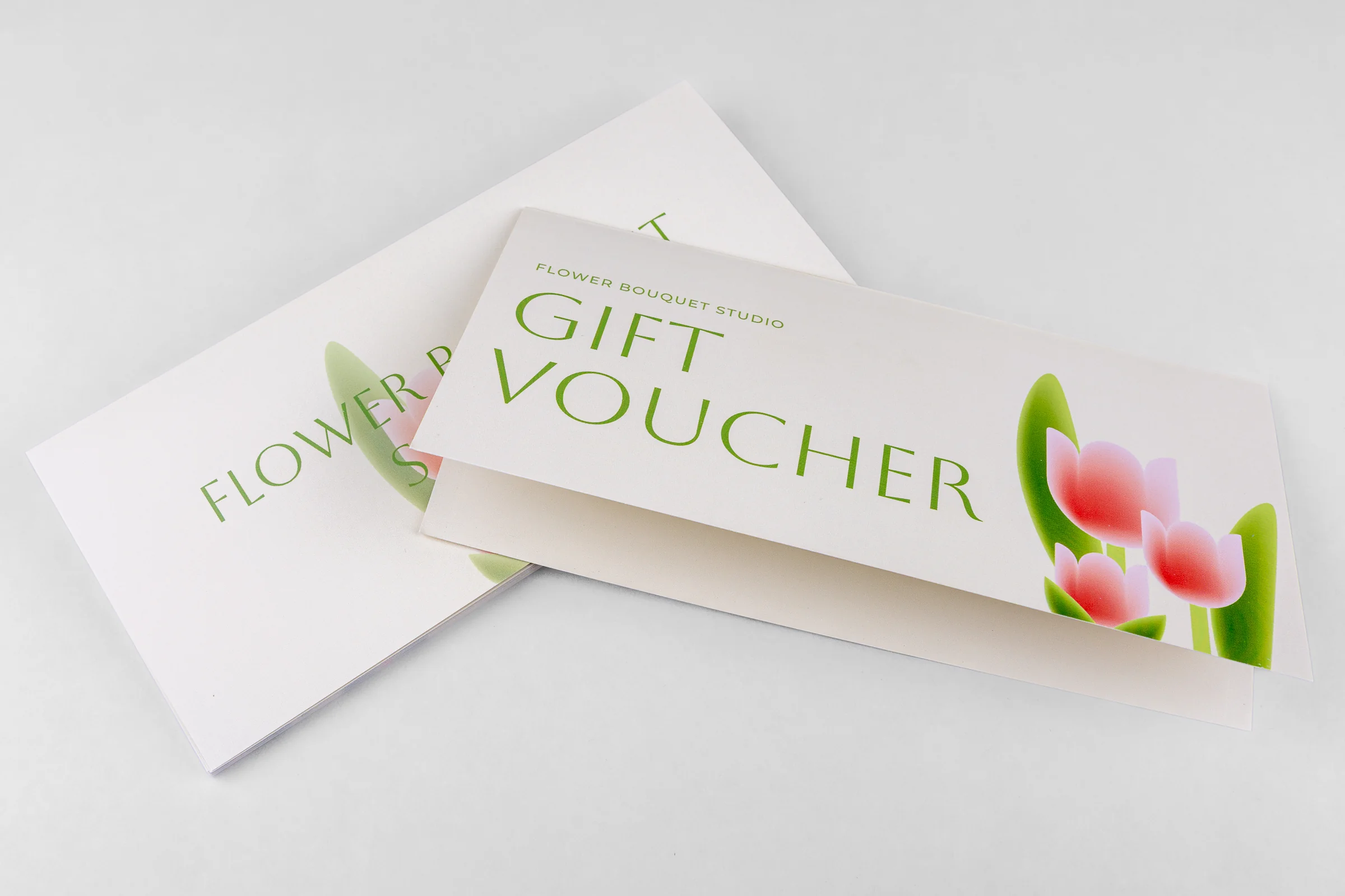 Vouchery składane - z zielonym napisem