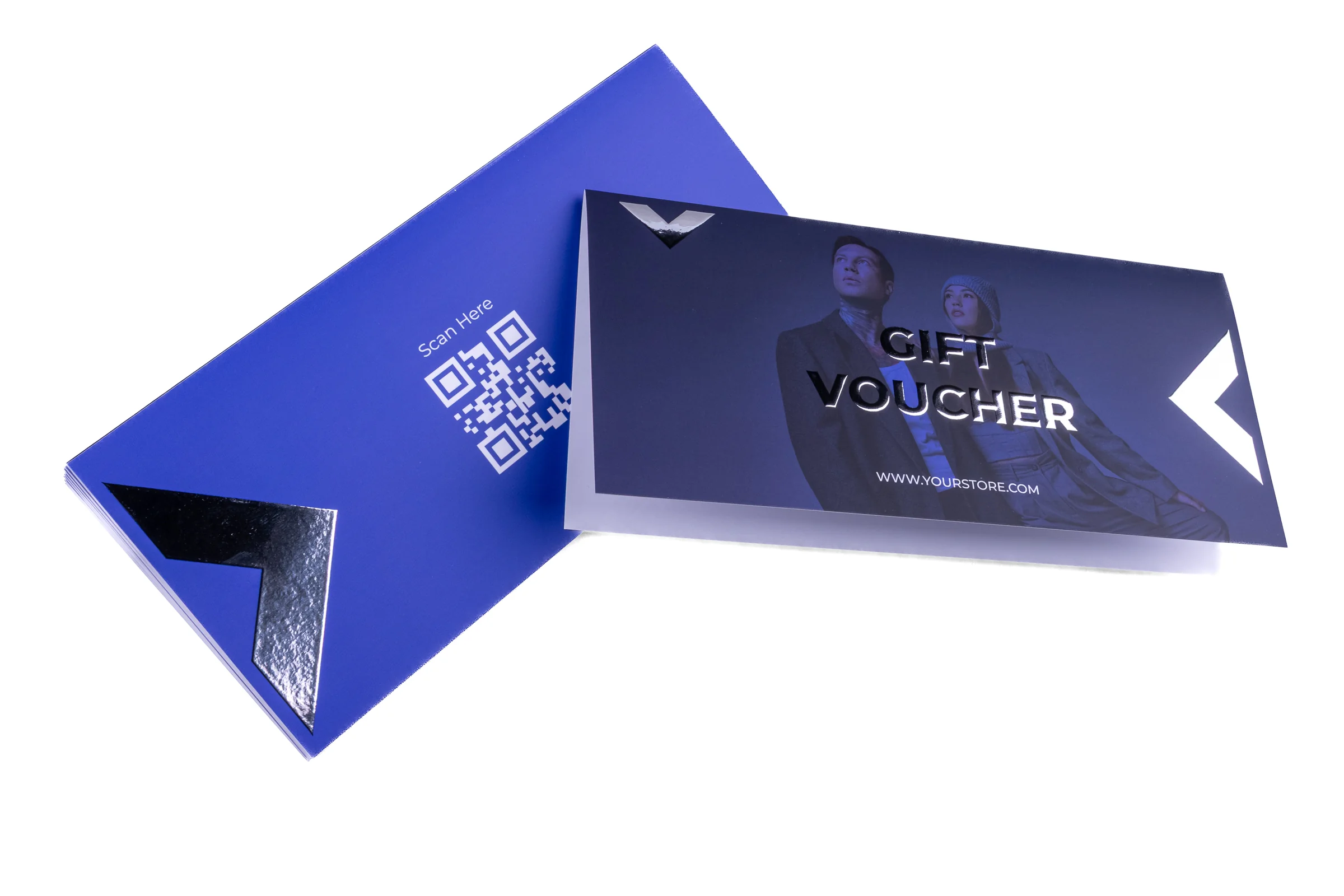 Vouchery składane Premium - srebrzenie 3D
