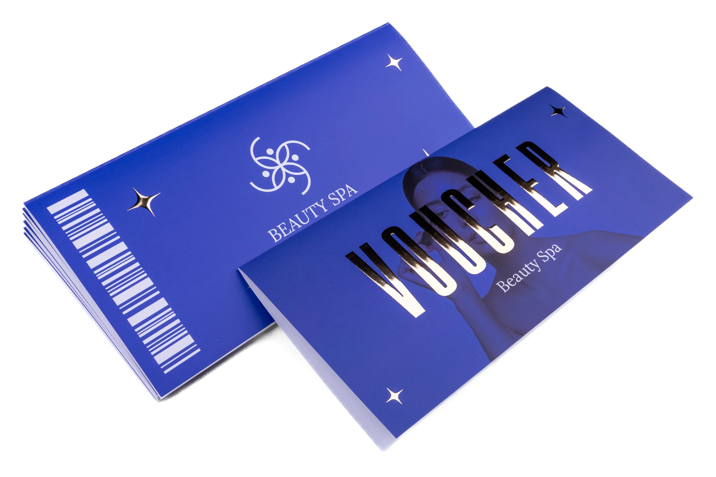 Vouchery składane Premium ze złotą folią