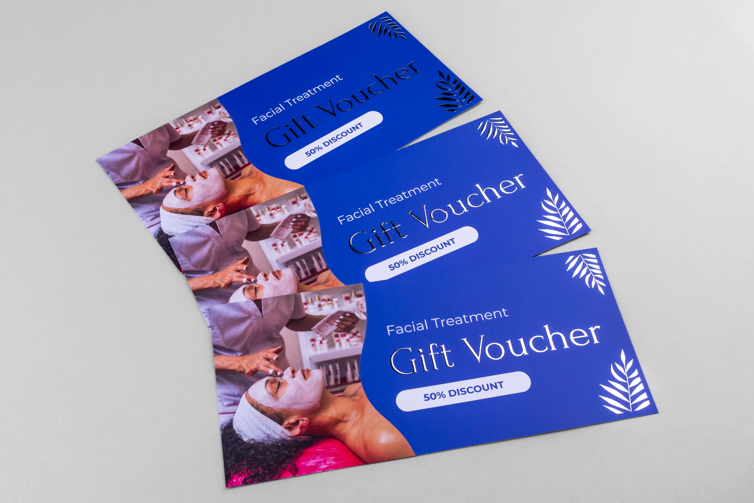 Vouchery cięte folia srebrna Premium 3D