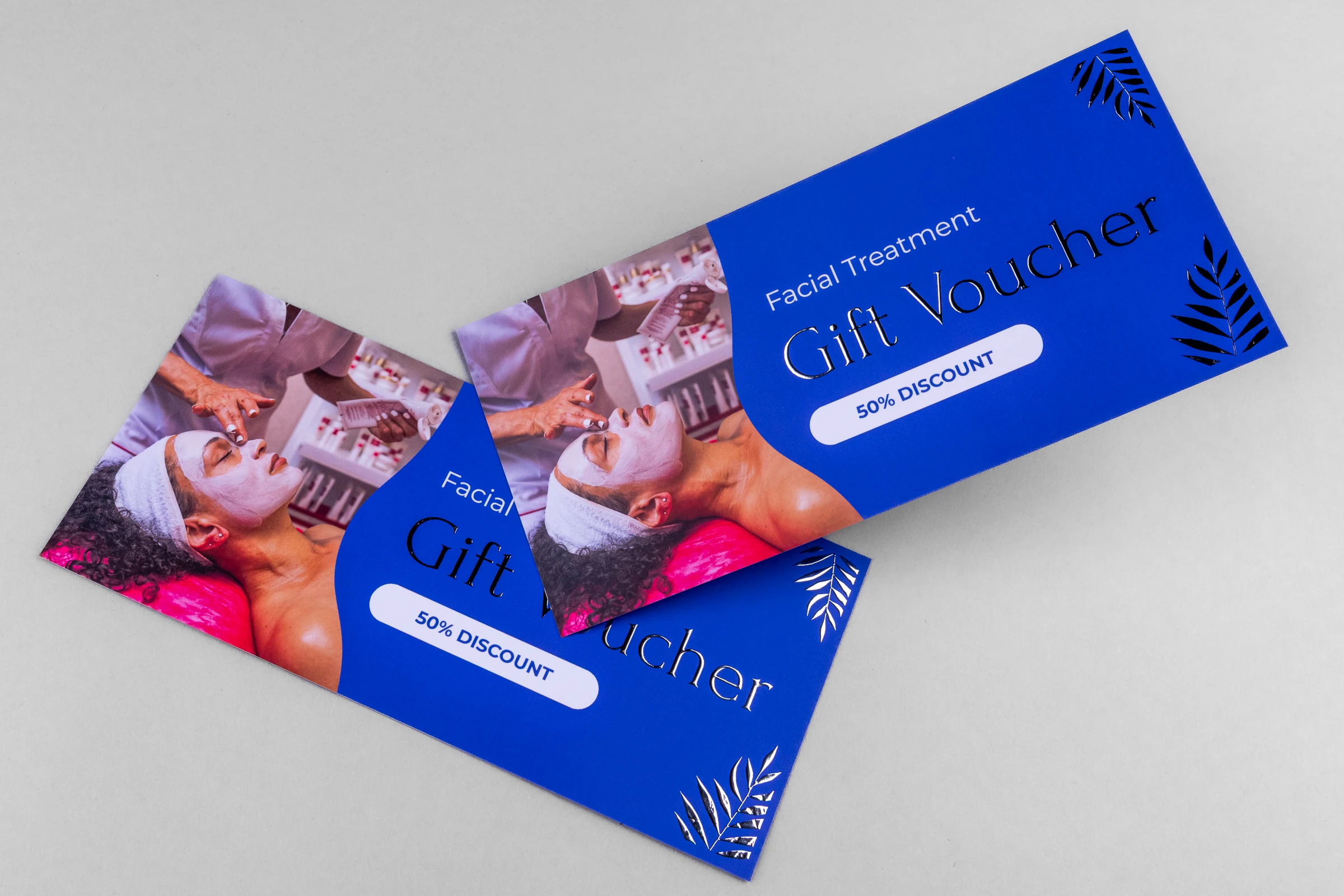 Vouchery cięte folia srebrna Premium 3D