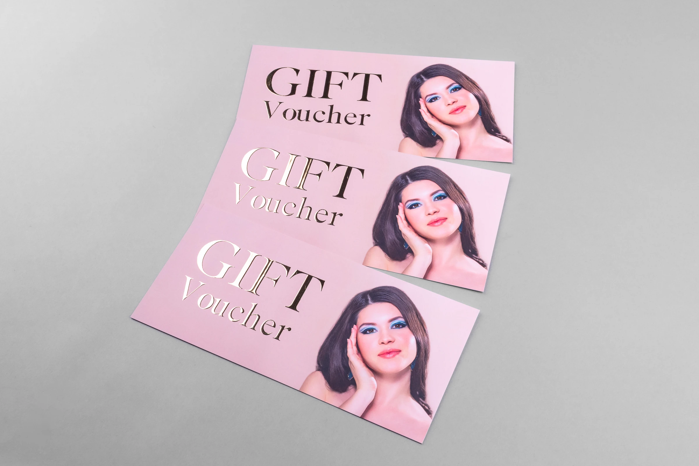 Vouchery cięte folia złota Premium 3D