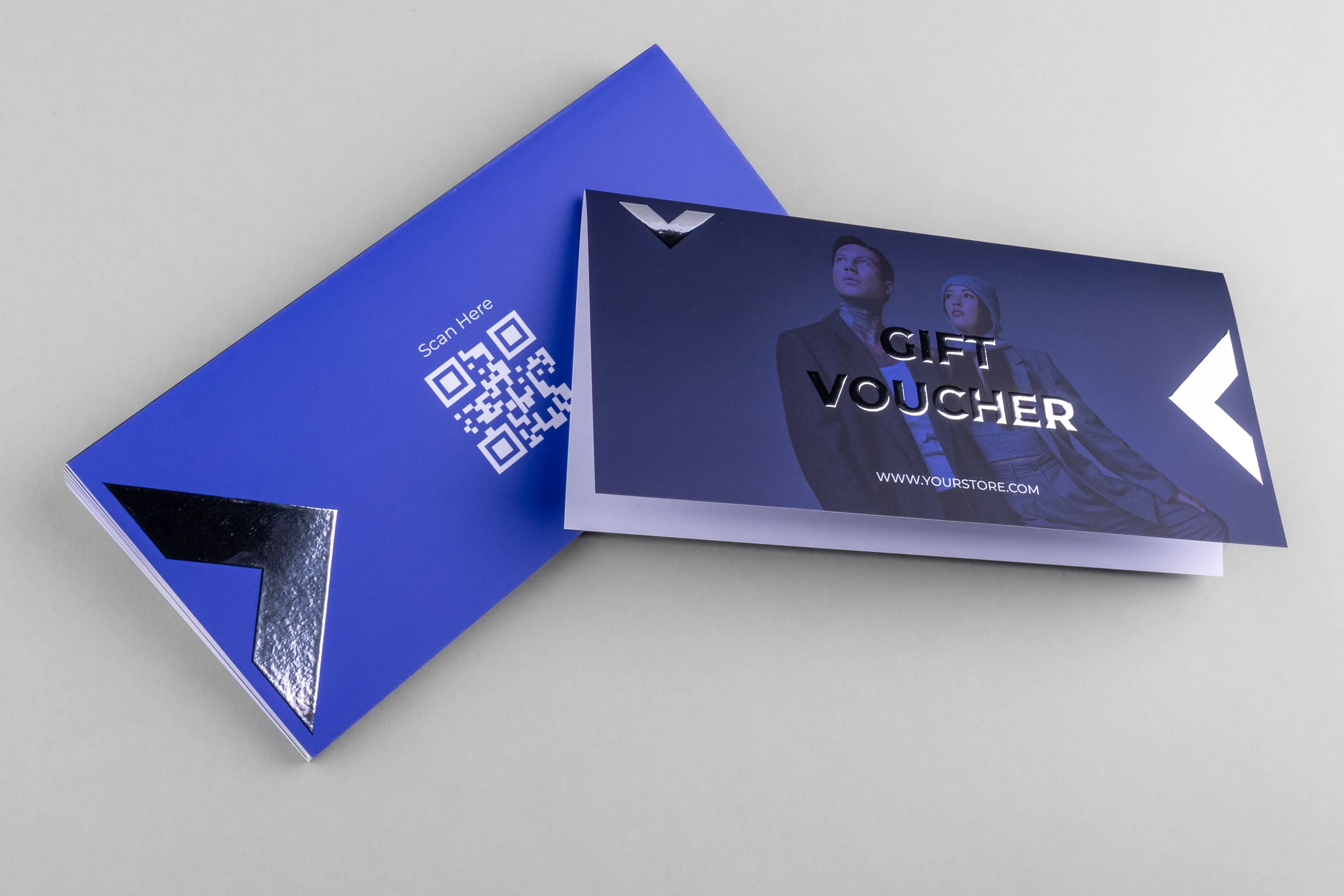 Vouchery składane Premium - srebrzenie 3D