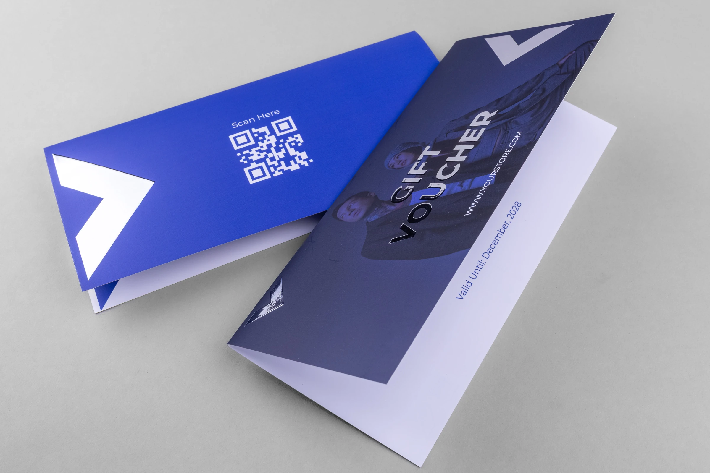 Vouchery składane Premium - srebrzenie 3D