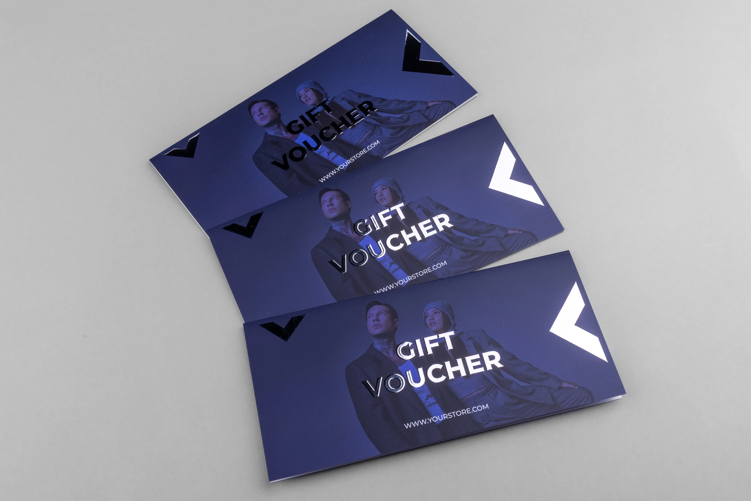 Vouchery składane Premium - srebrzenie 3D