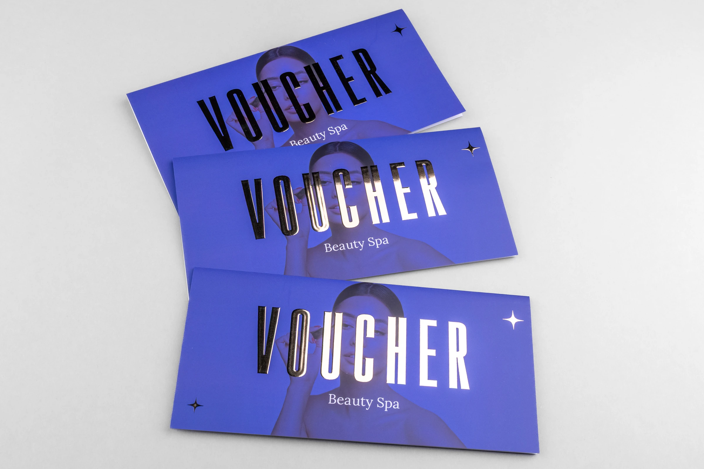 Vouchery składane Premium - złocenie 3D