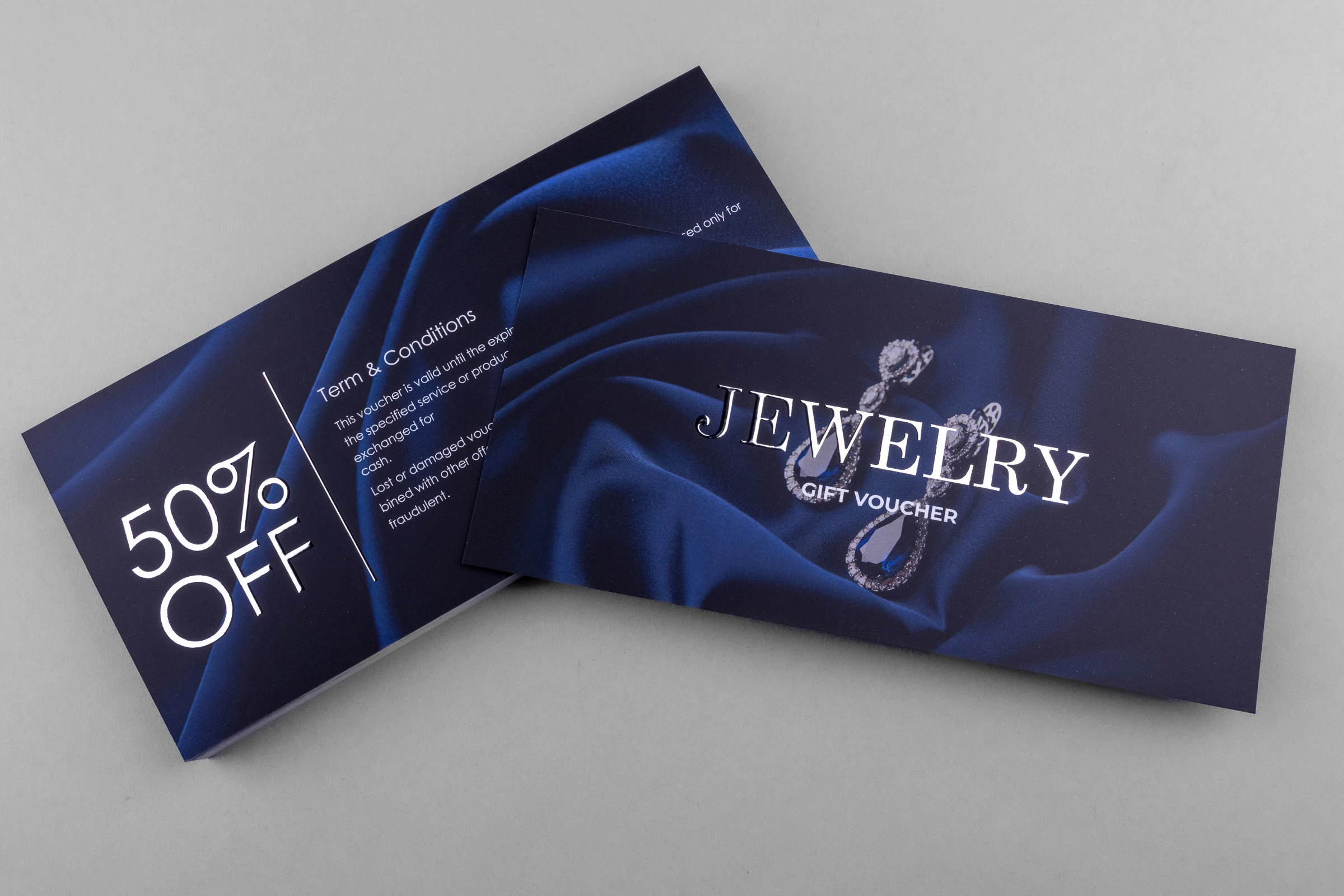 Vouchery składane Premium - srebrzenie 3D