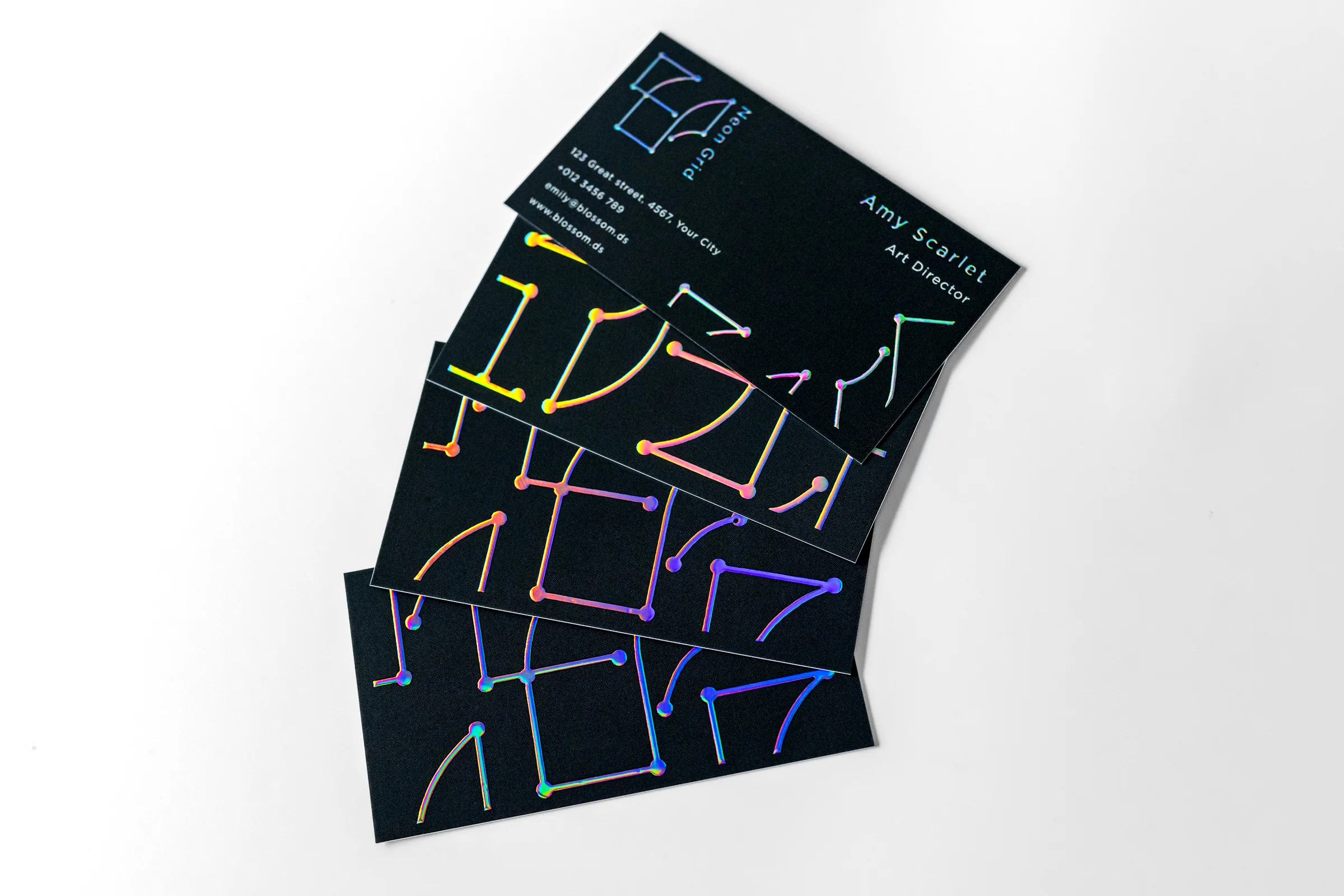 Wizytówki z folią holograficzną 3D