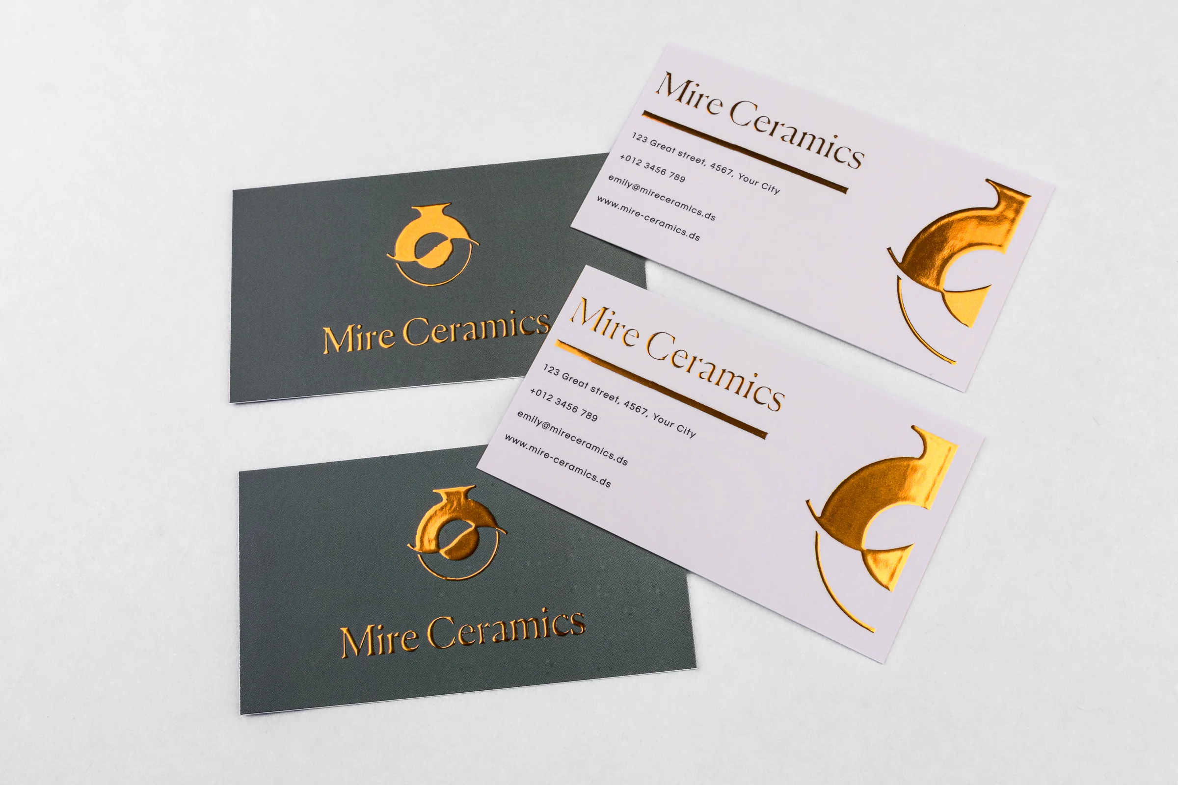 Wizytówki Premium z miedzianą folią 3D