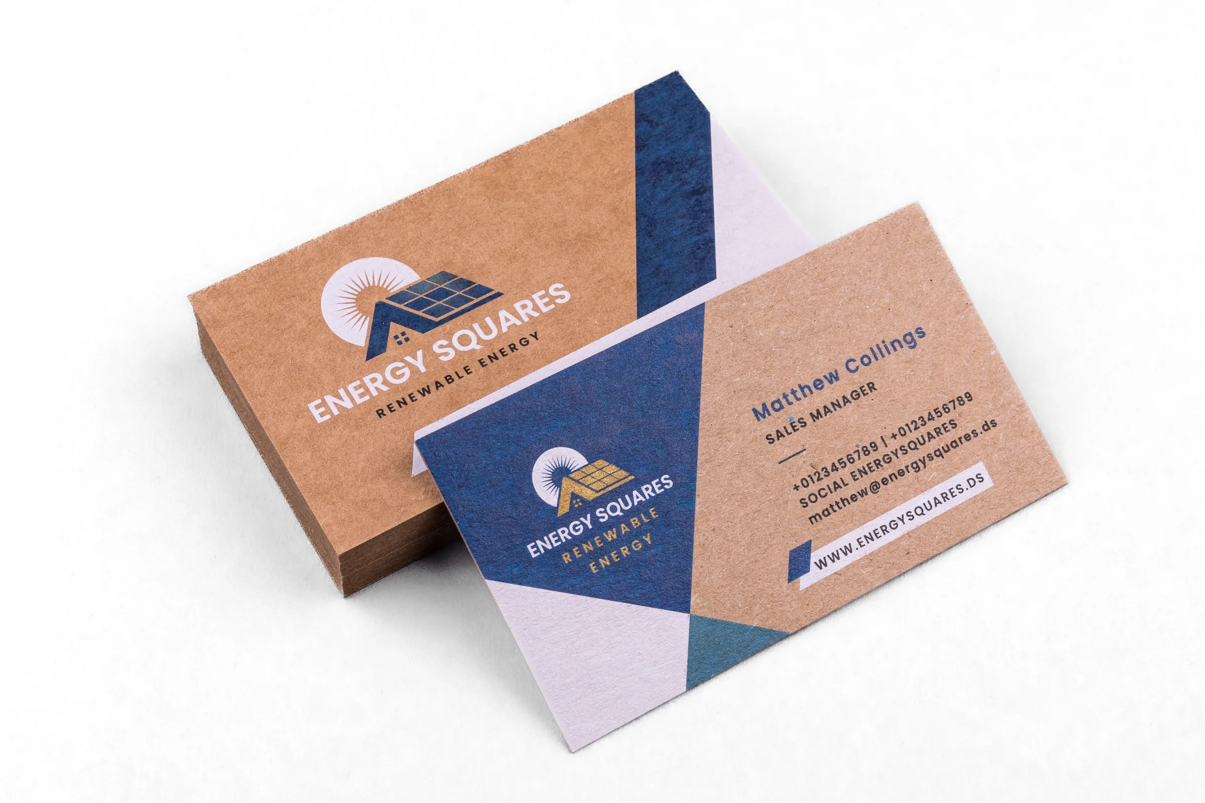 Wizytówki klasyczne EKO firmowe - przód i tył