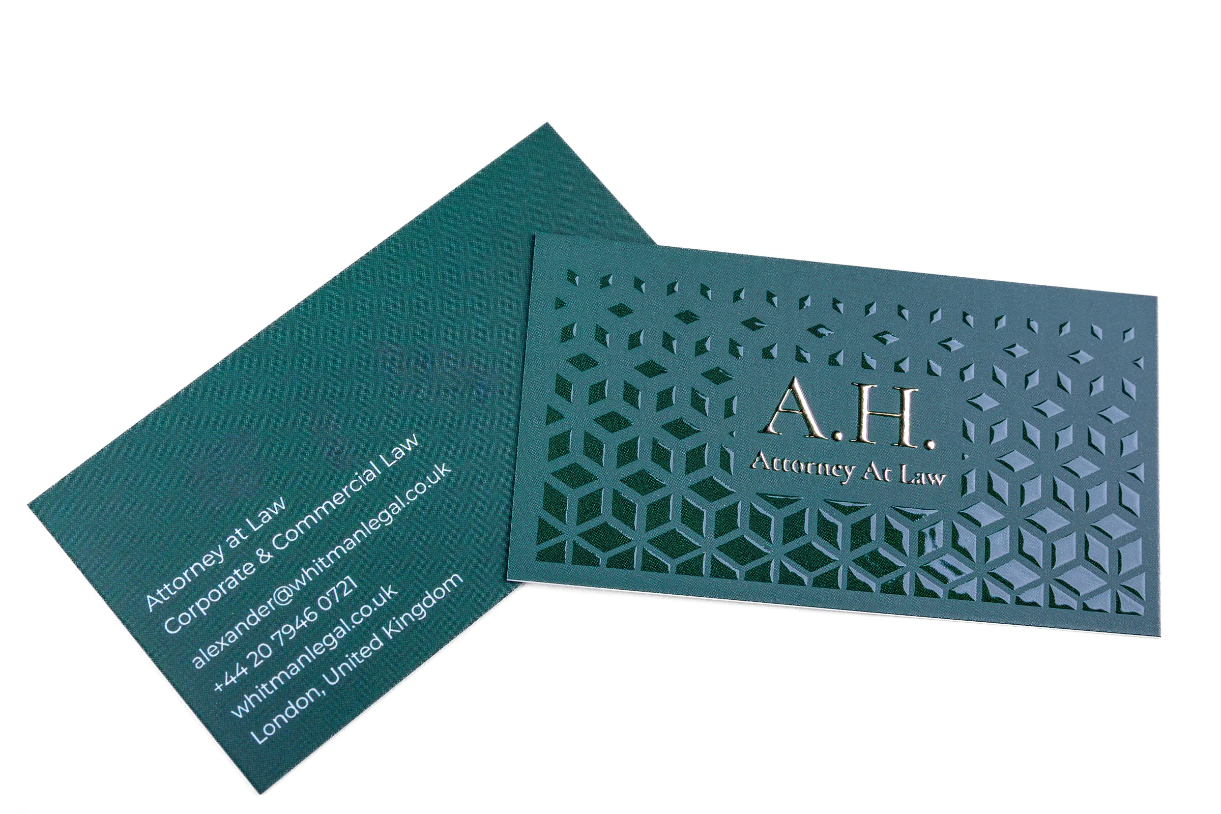 Wizytówki Premium - lakier wybiórczy UV + złocenie 3D - dla firm ozdobne napisy