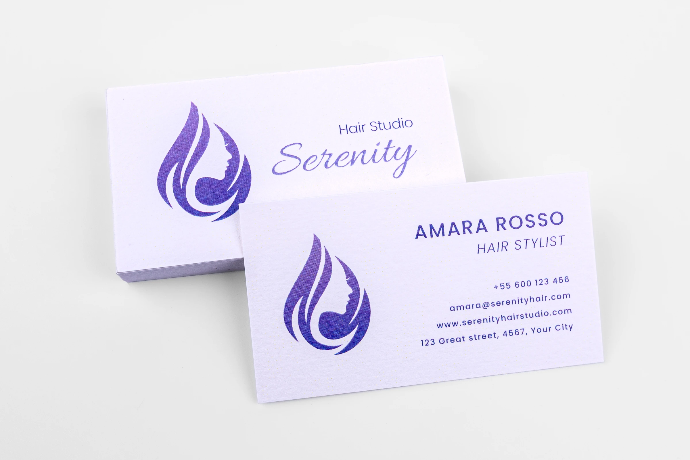 Wizytówki na papierze ozdobnym