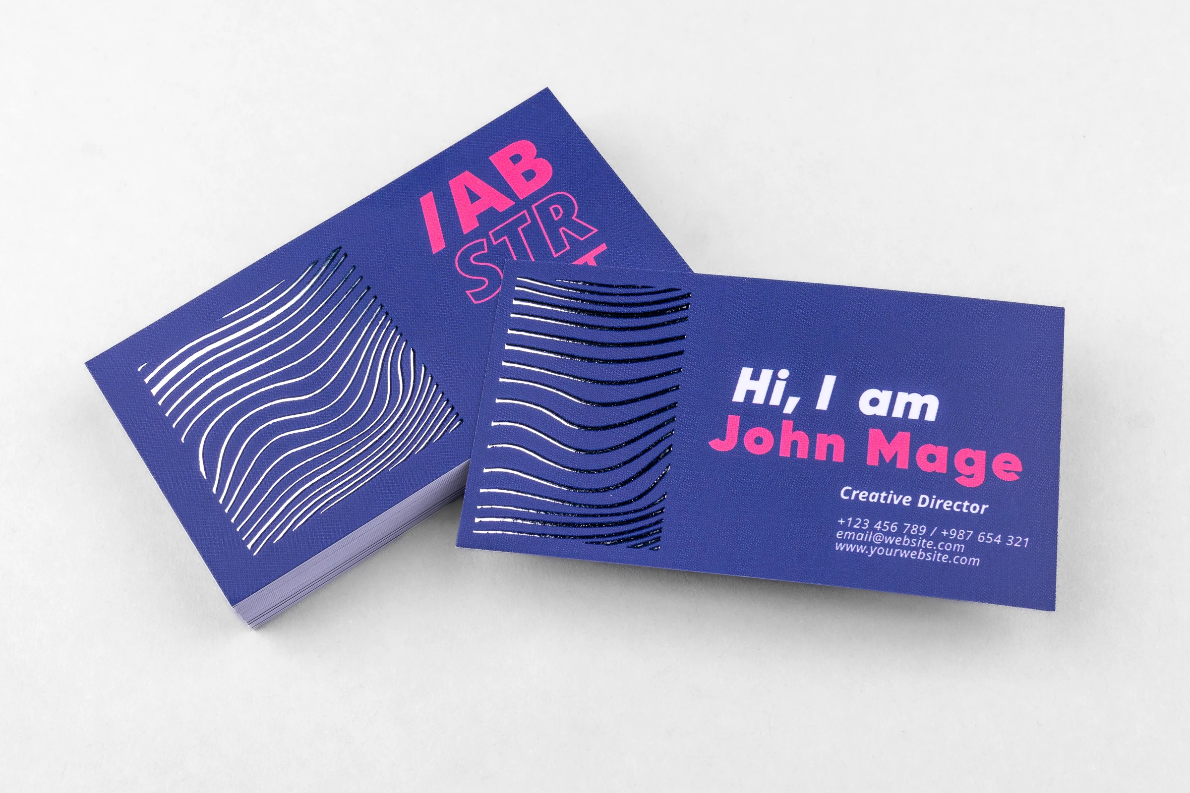 Wizytówki Premium - lakier wybiórczy UV + srebrzenie 3D