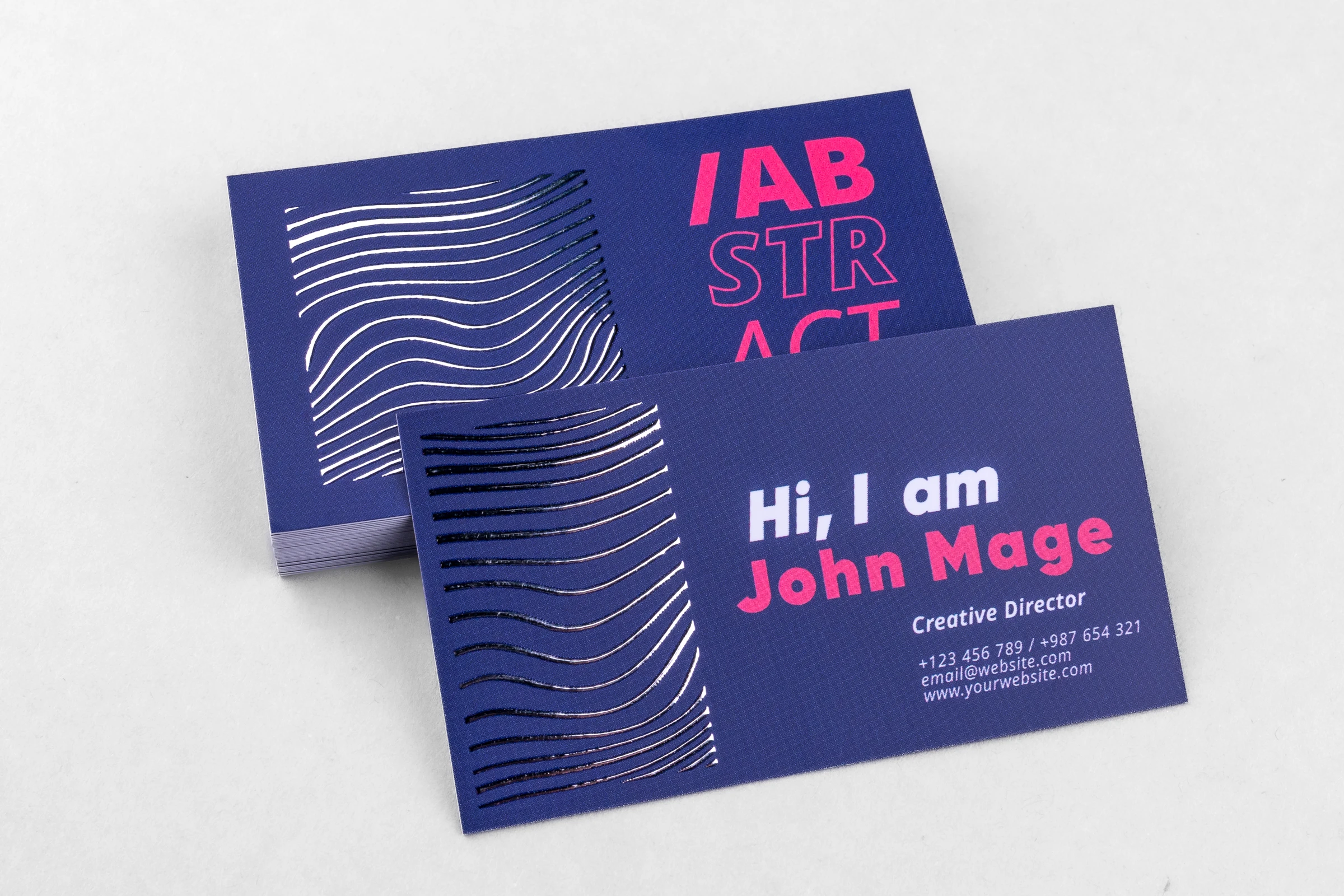 Wizytówki Premium - srebrzenie 3D