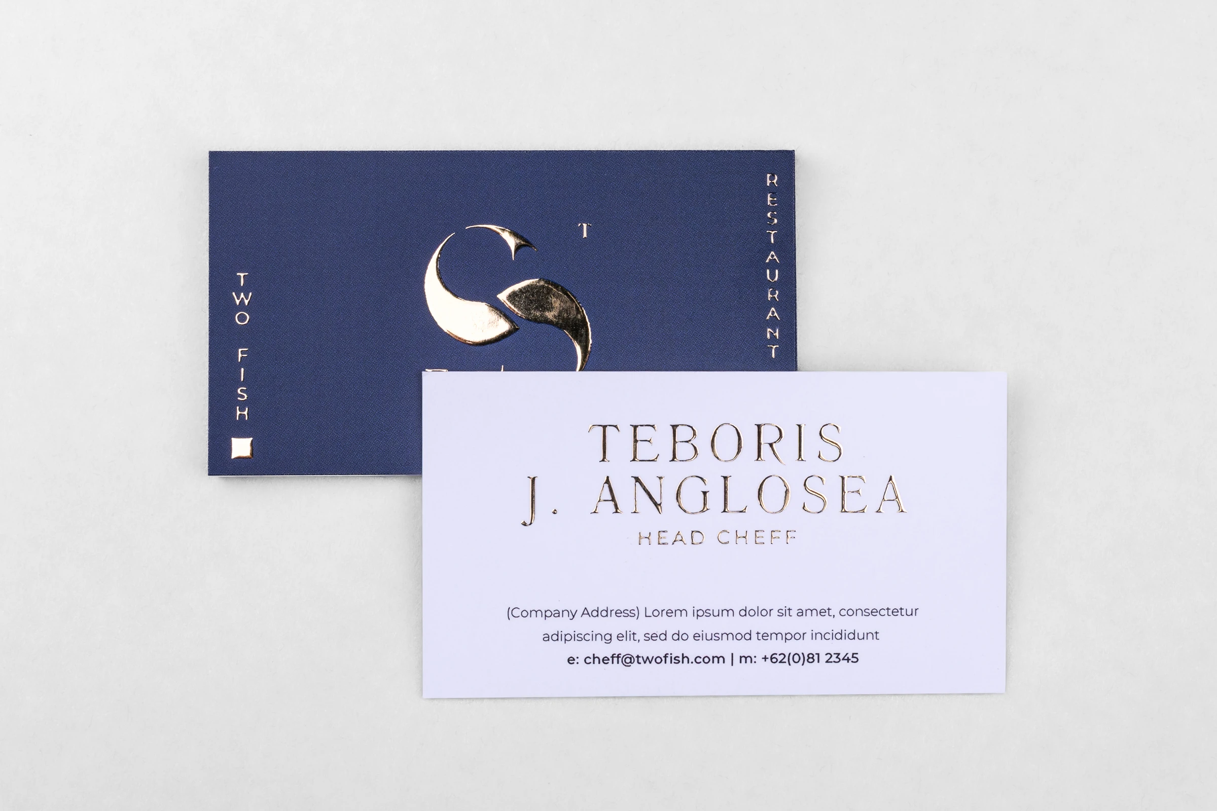 Wizytówki Premium - lakier wybiórczy UV + złocenie 3D