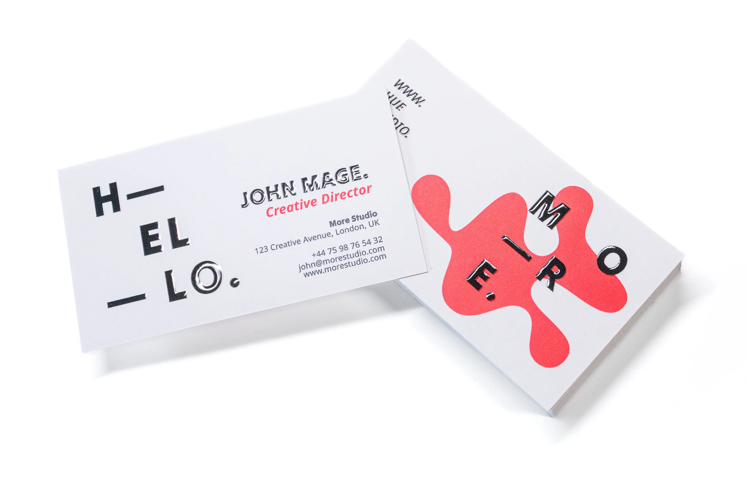 Wizytówki Premium - lakier wybiórczy UV + złocenie 3D