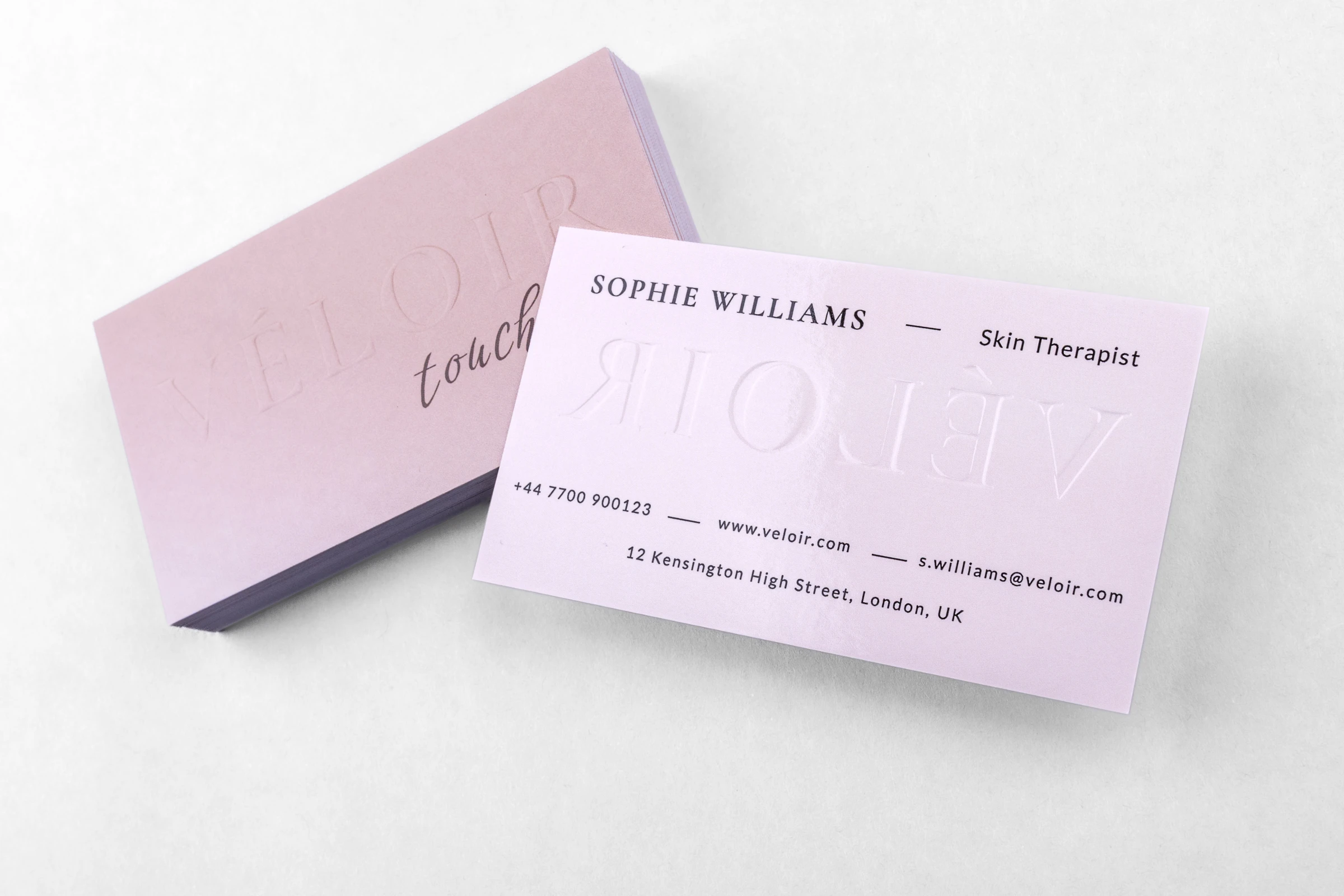 Wizytówki tłoczone