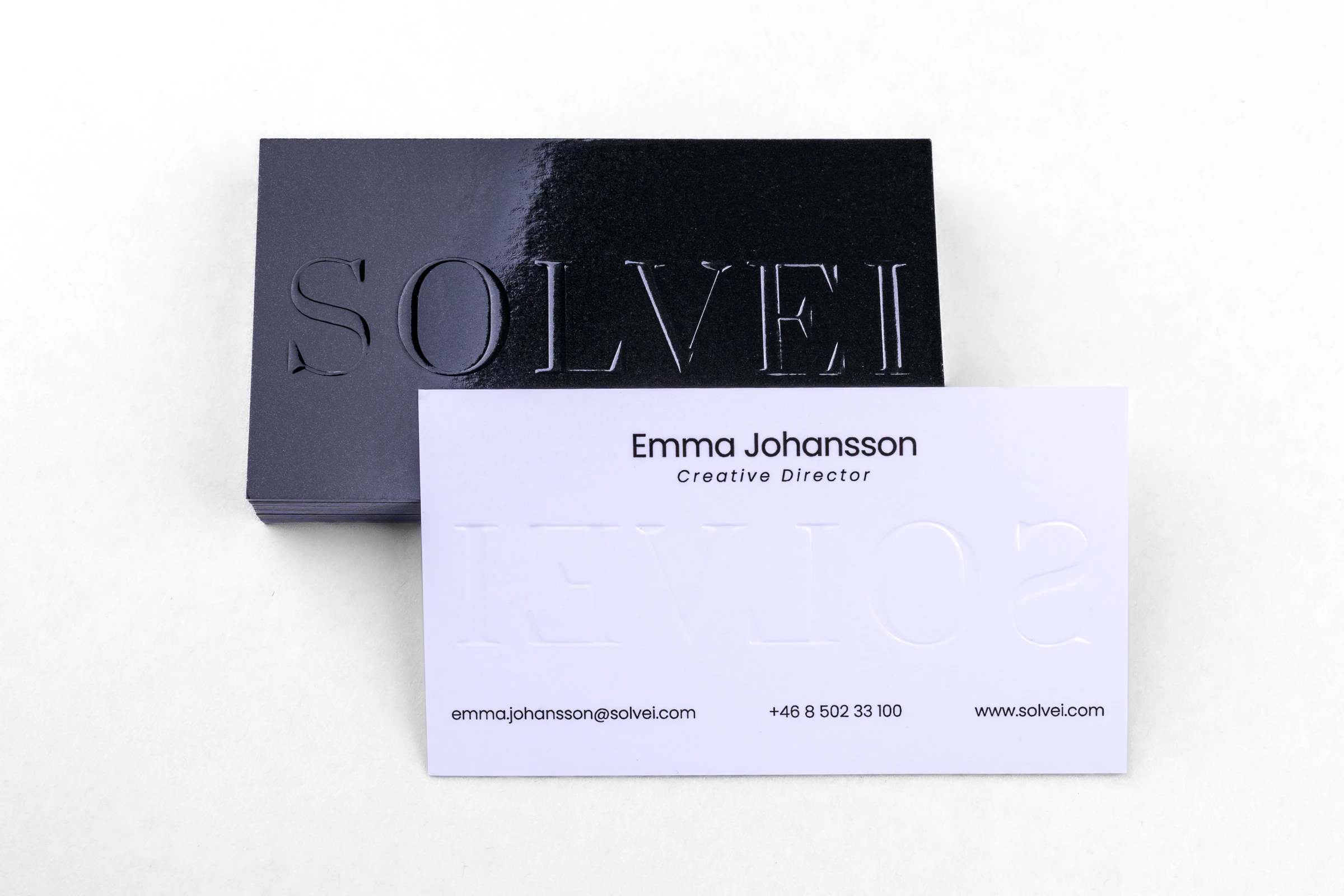 Wizytówki tłoczone