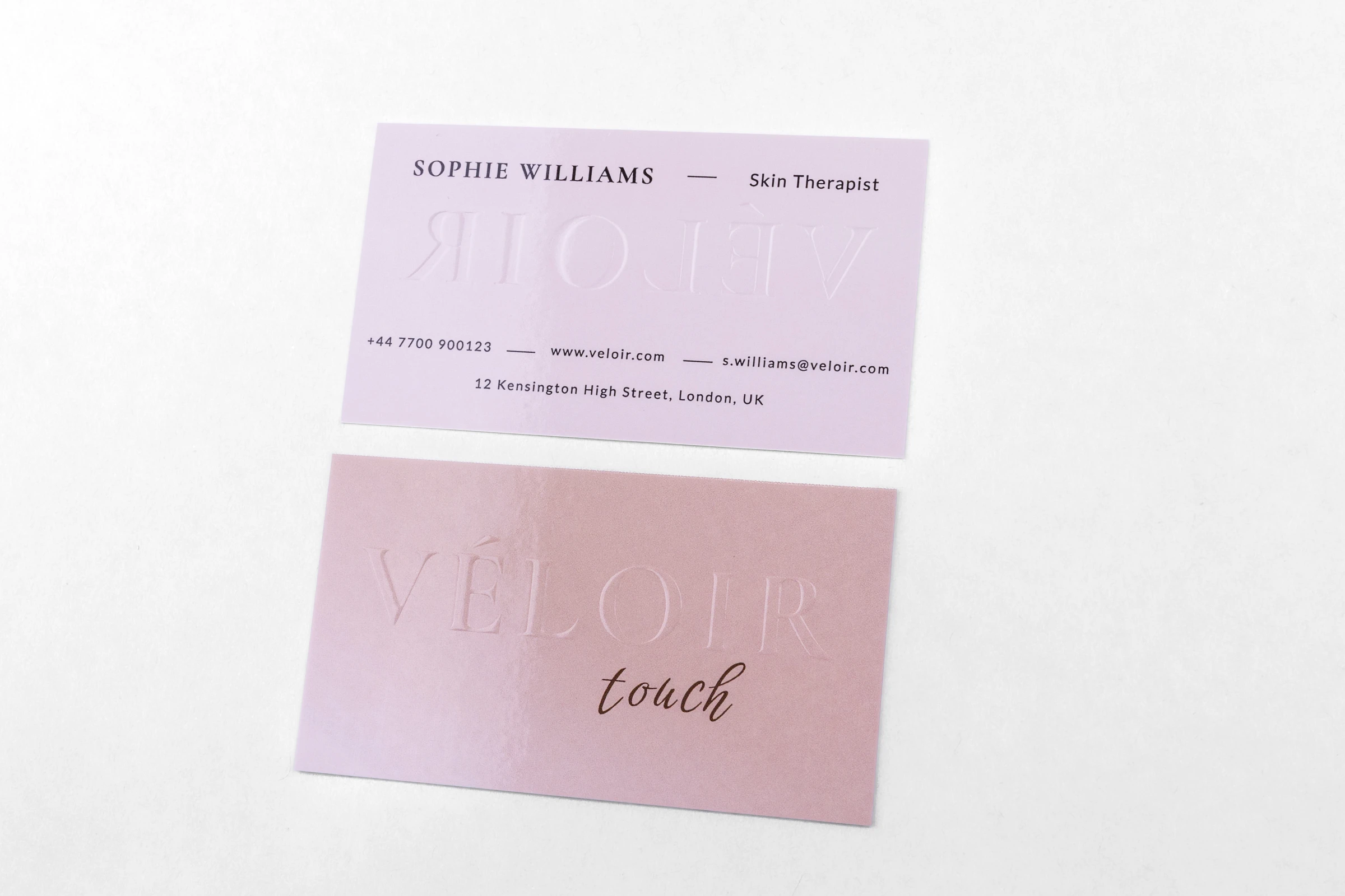 Wizytówki tłoczone