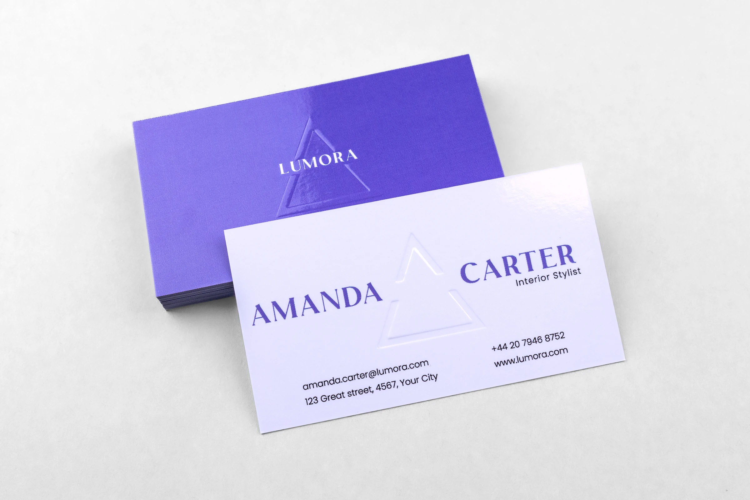 Wizytówki tłoczone