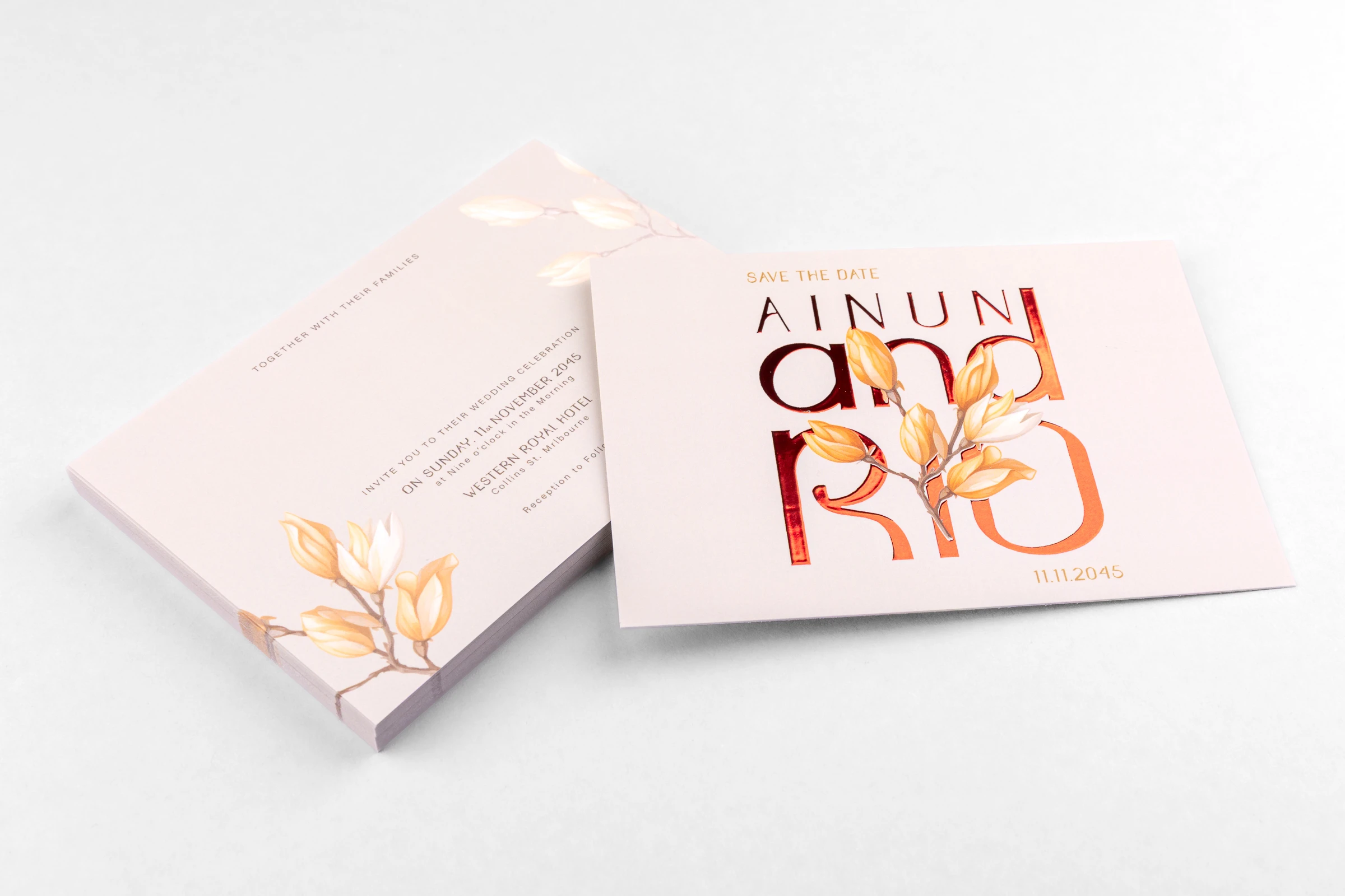 Zaproszenia cięte Premium - folie kolorowe 3D