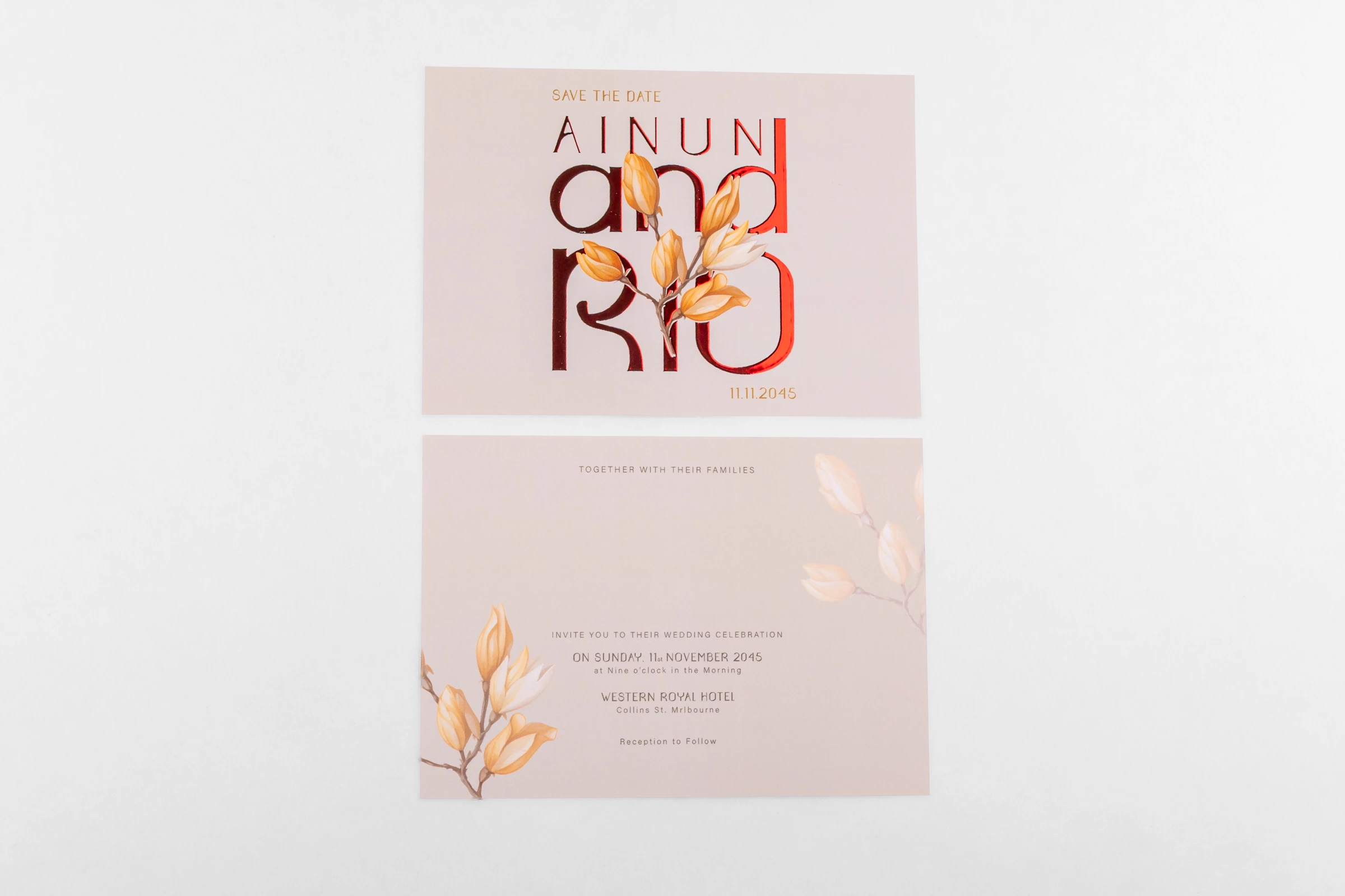 Zaproszenia cięte Premium - folie kolorowe 3D