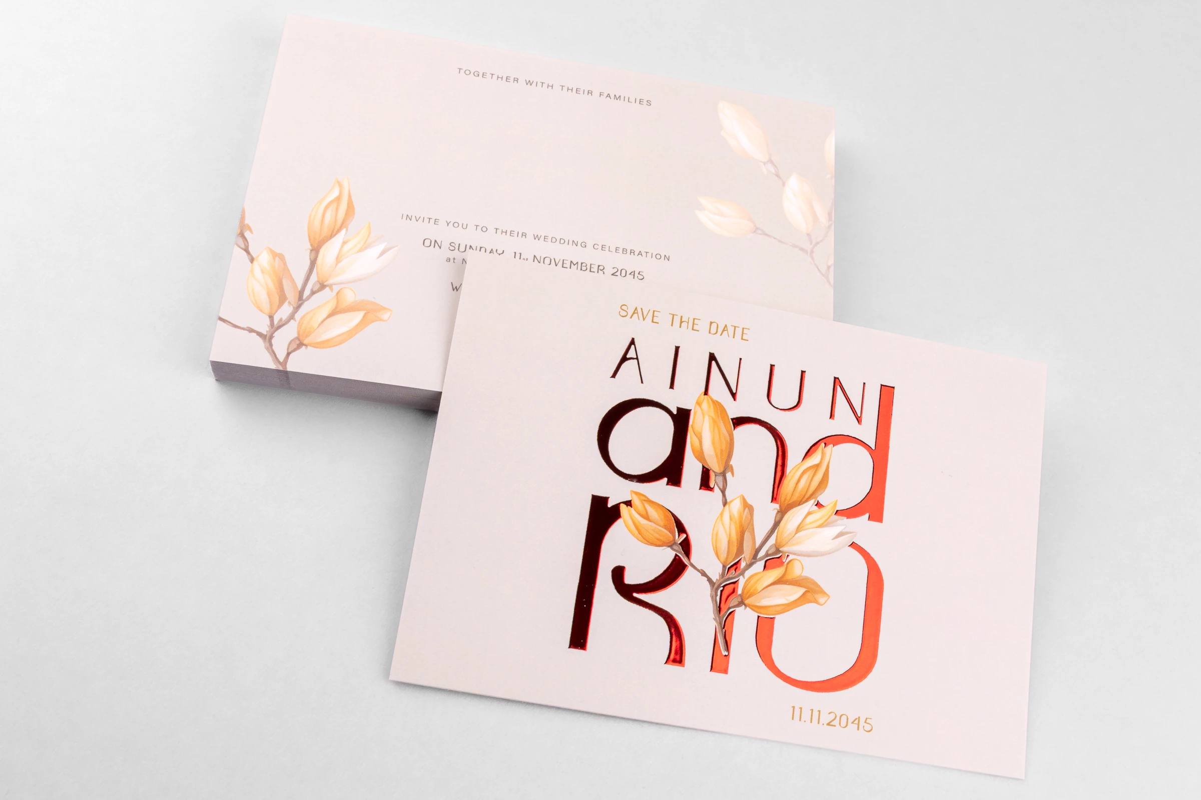 Zaproszenia cięte Premium - folie kolorowe 3D