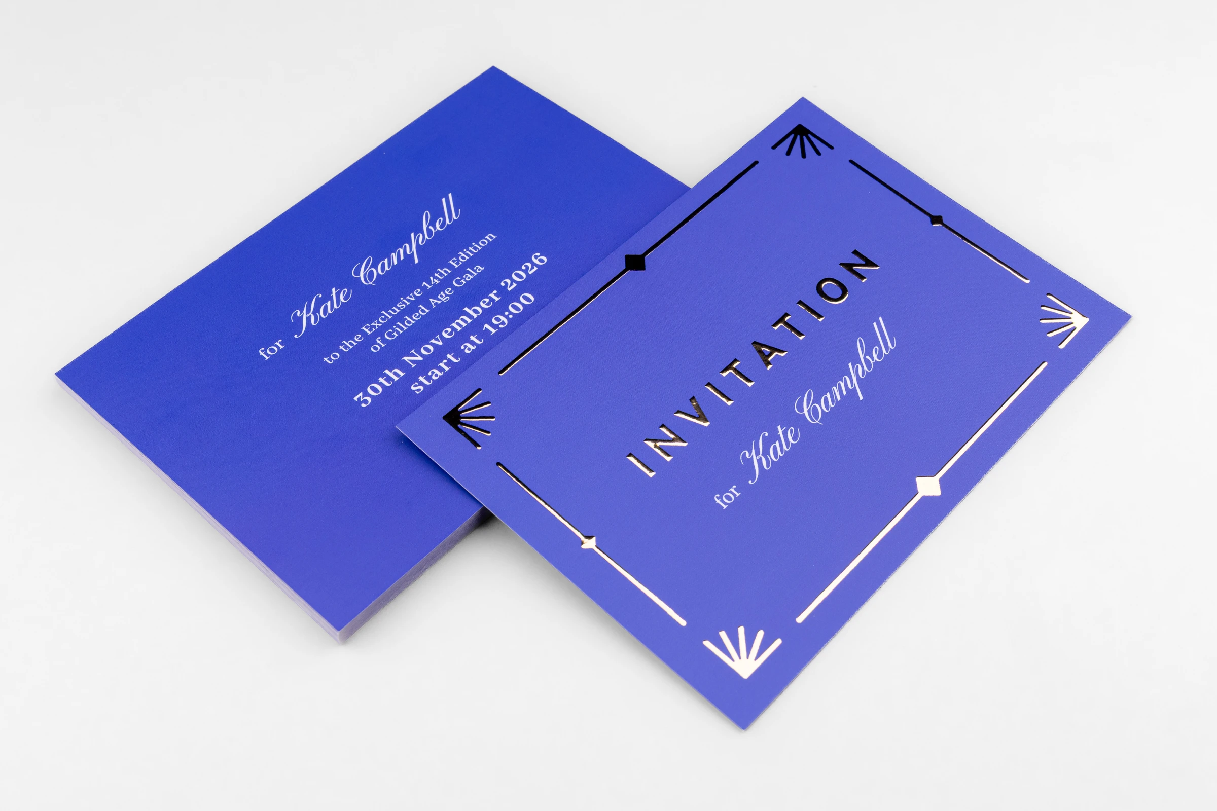 Zaproszenia cięte Premium - złocenie 3D