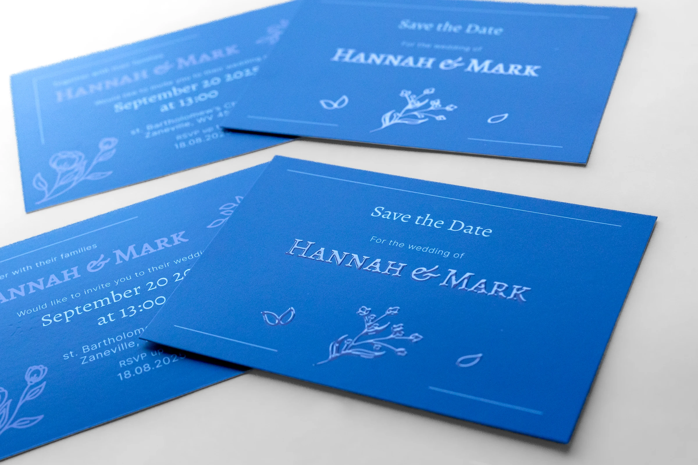 Zaproszenia cięte Premium - lakier wybiórczy UV