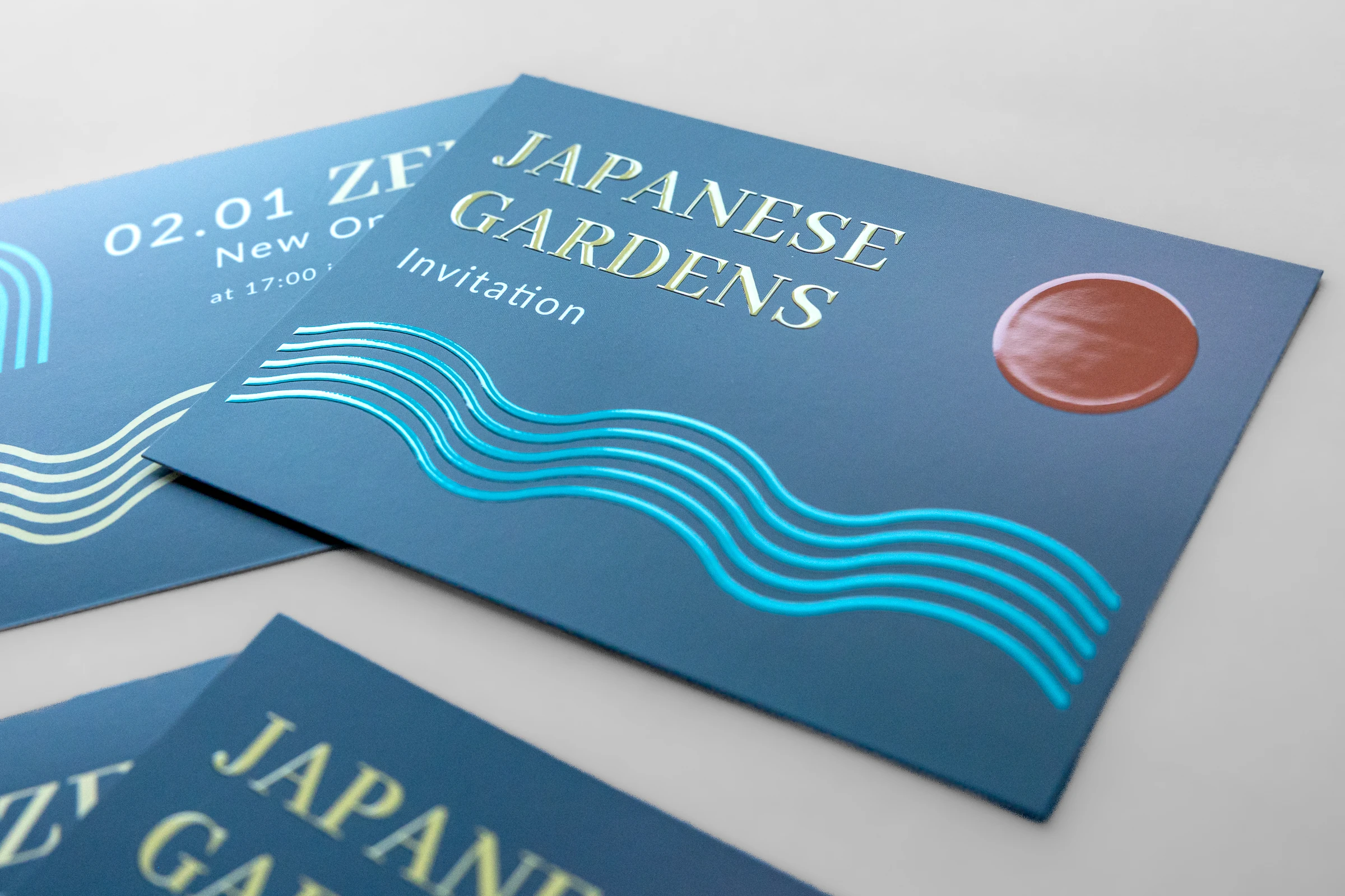 Zaproszenia cięte Premium - lakier wybiórczy UV