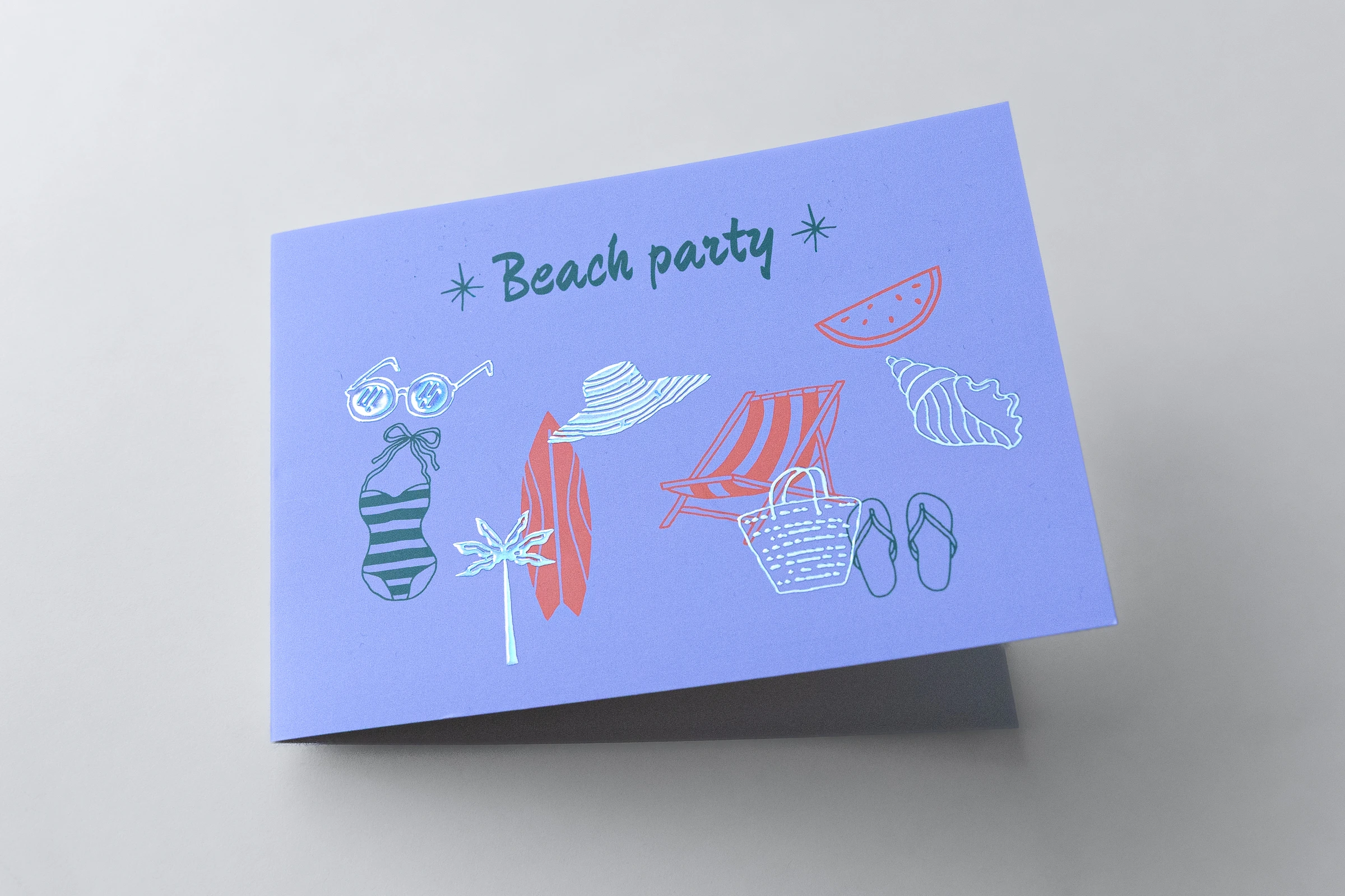 Zaproszenia składane Premium - folia holograficzna 3D