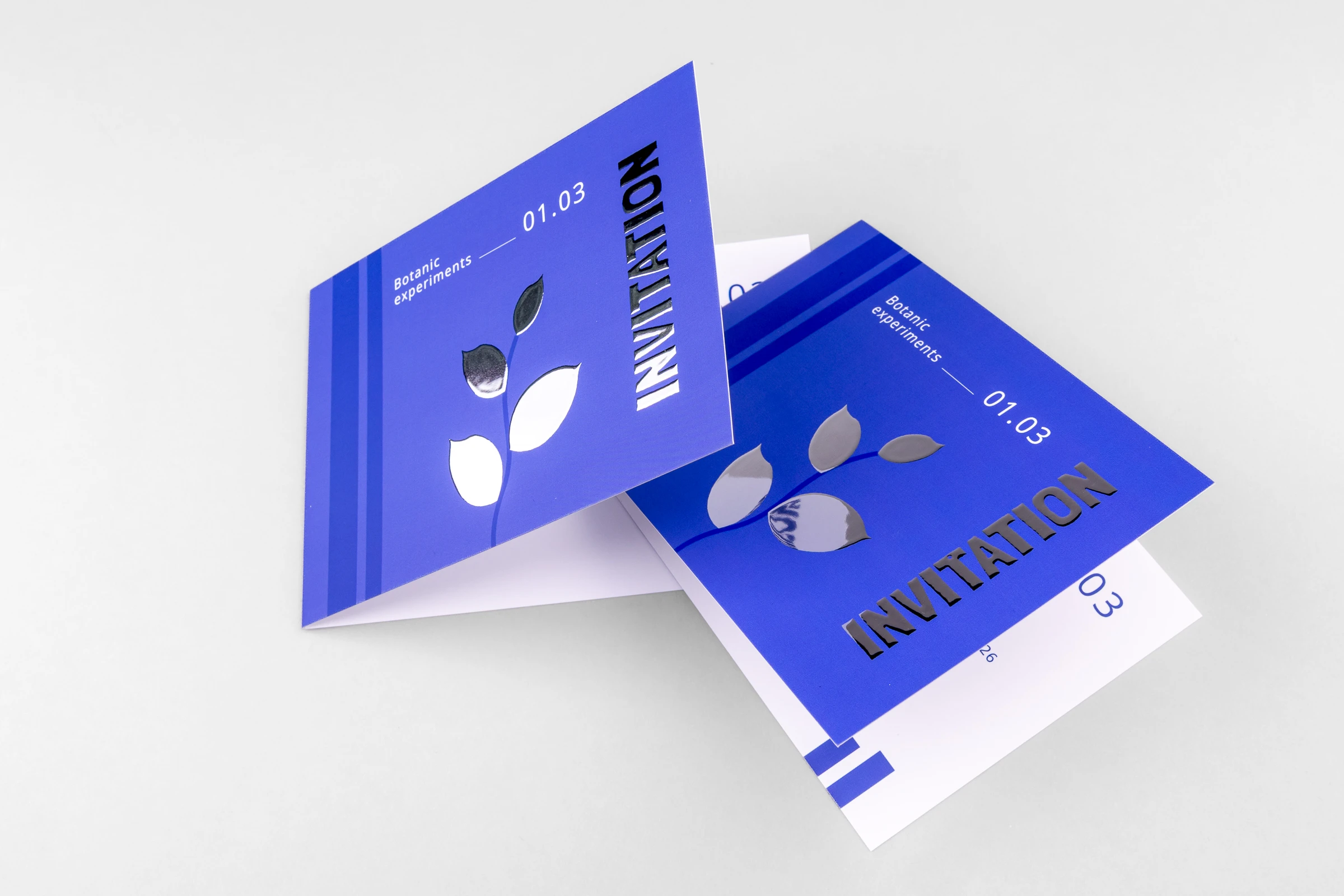 Zaproszenia składane Premium - srebrzenie 3D