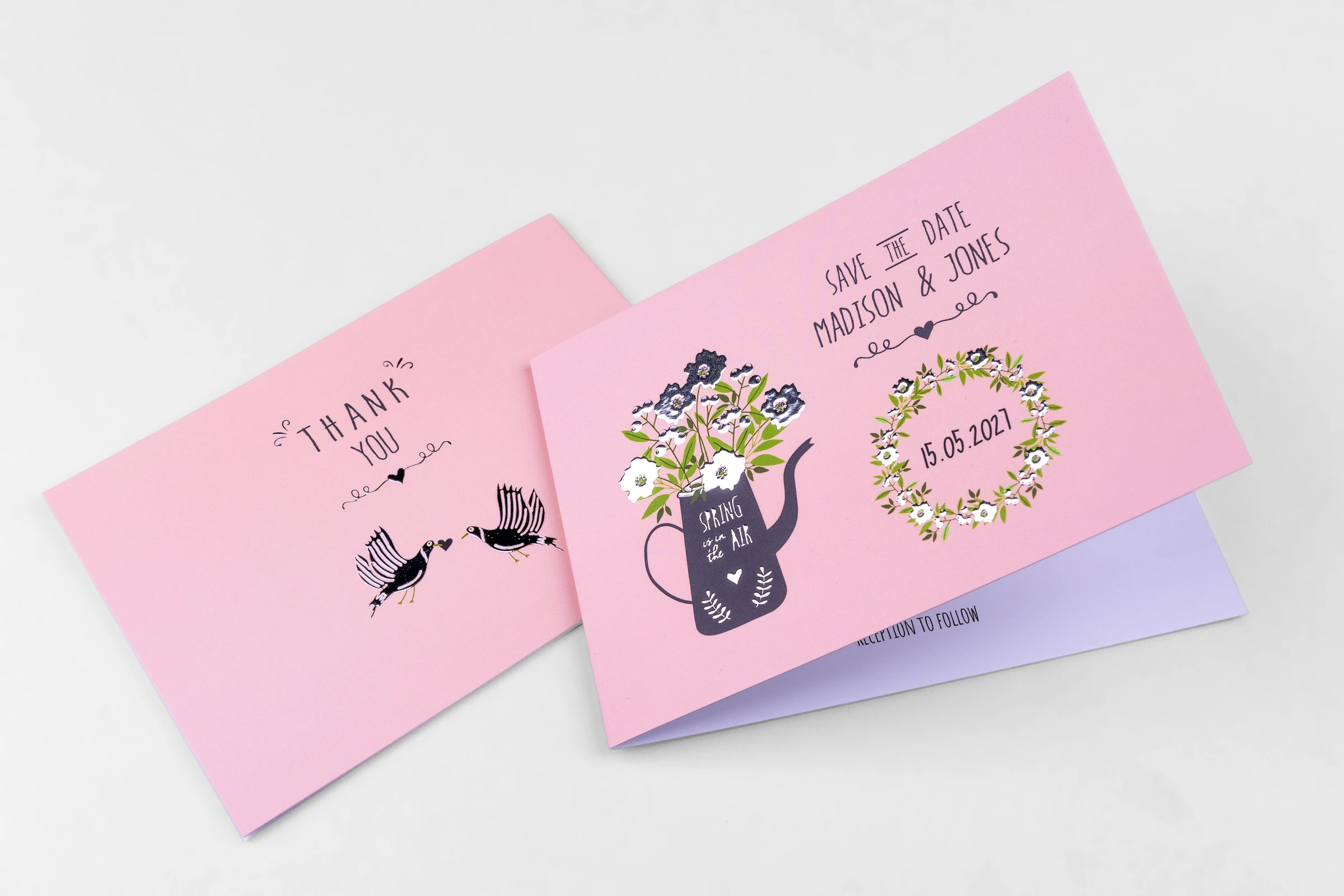 Zaproszenia składane Premium - srebrzenie 3D