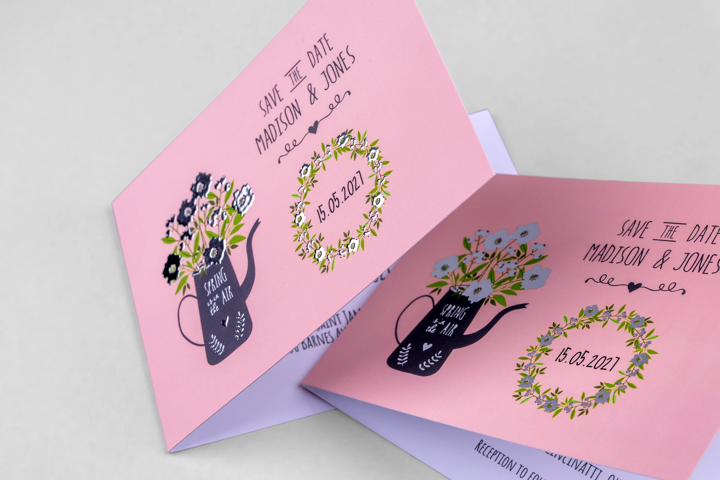 Zaproszenia składane Premium - srebrzenie 3D