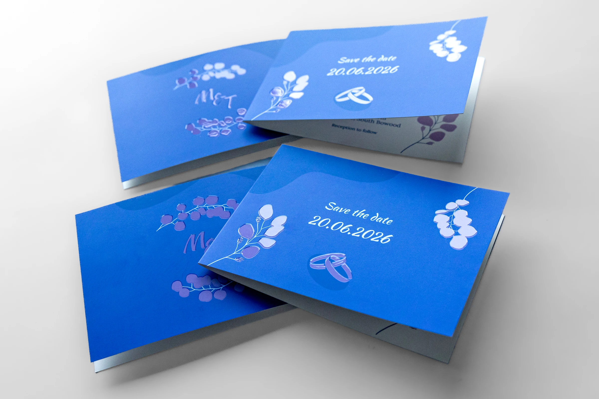 Zaproszenia składane Premium - lakier wybiórczy UV