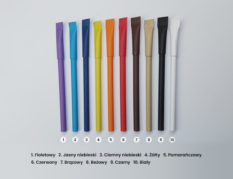 Długopisy EKO - dostępne kolory