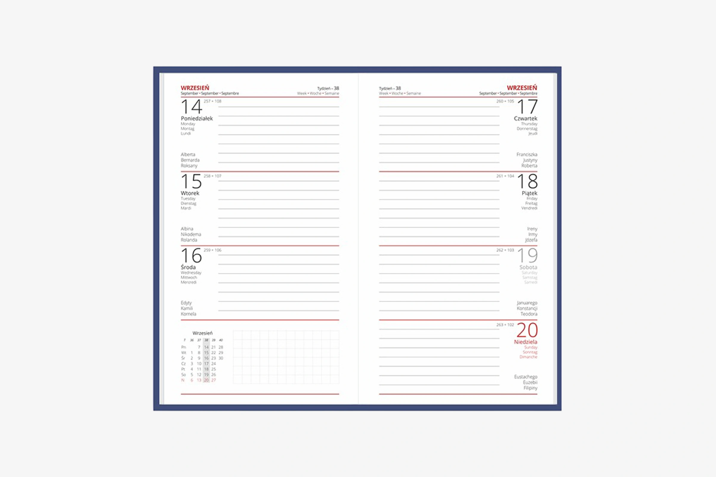 Książkowy A6 - wnętrze